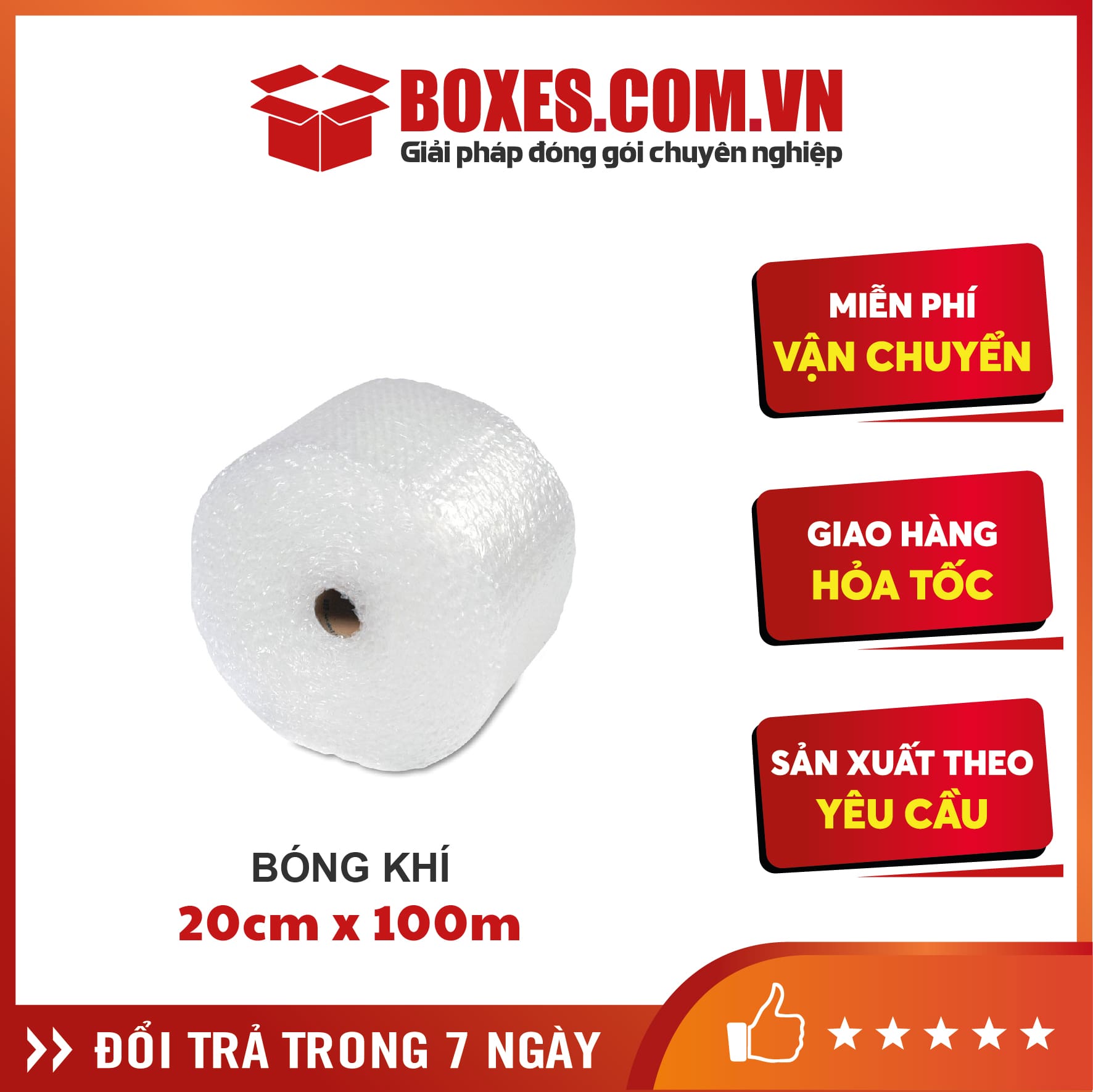 Cuộn bóng khí 20cmx100m – BK02