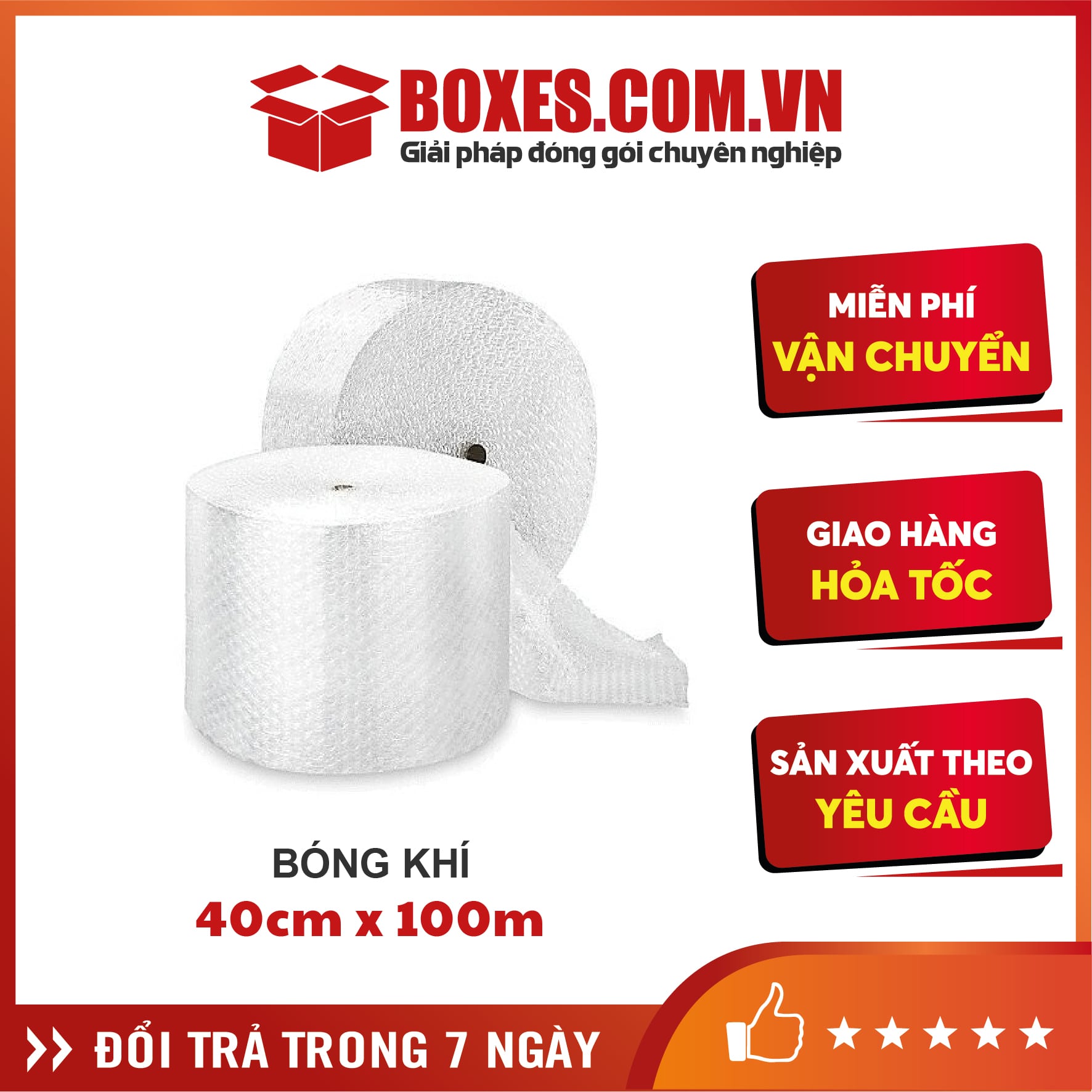 Cuộn bóng khí 40cmx100m – BK04