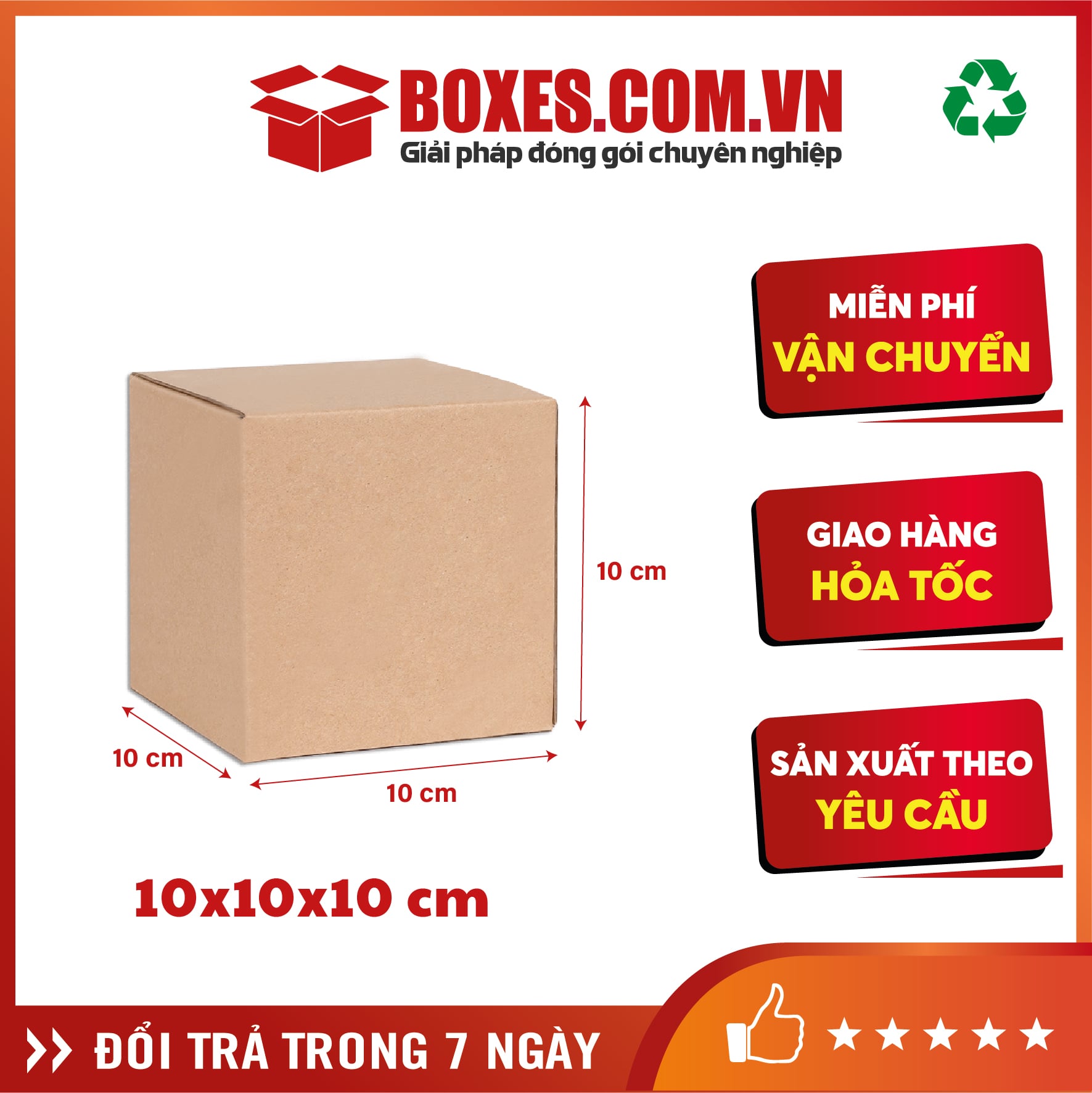 Hộp carton 10x10x10 cm – B17