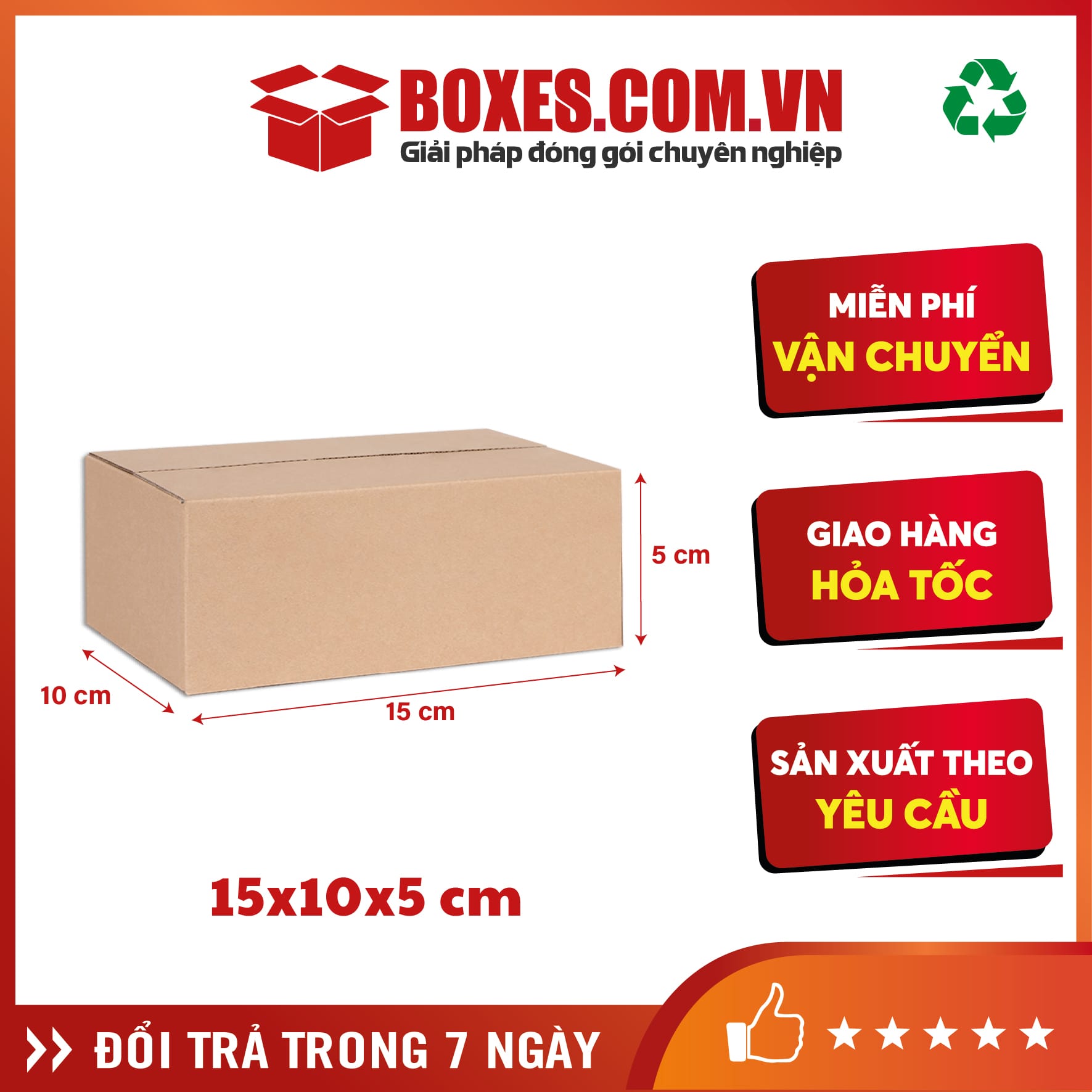 Hộp carton 15x10x5 cm – B40