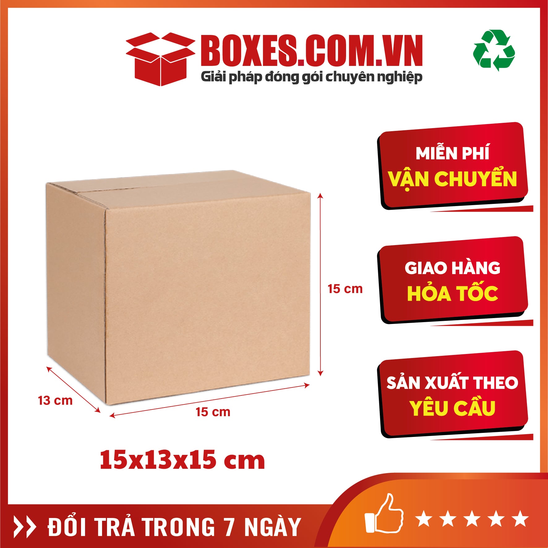 Hộp carton 15x13x15 cm – B46