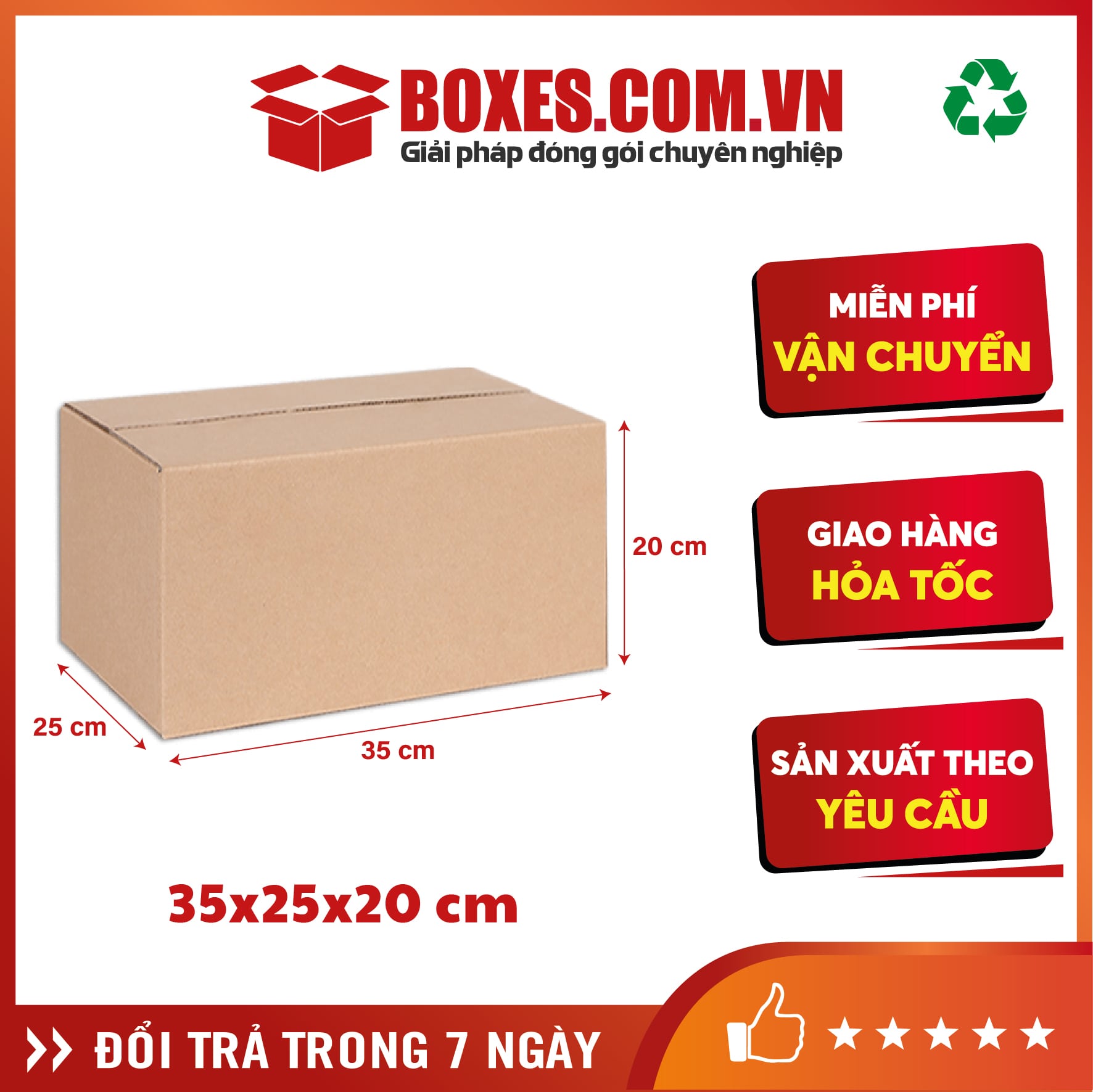 Hộp carton 30x25x20 cm – H43