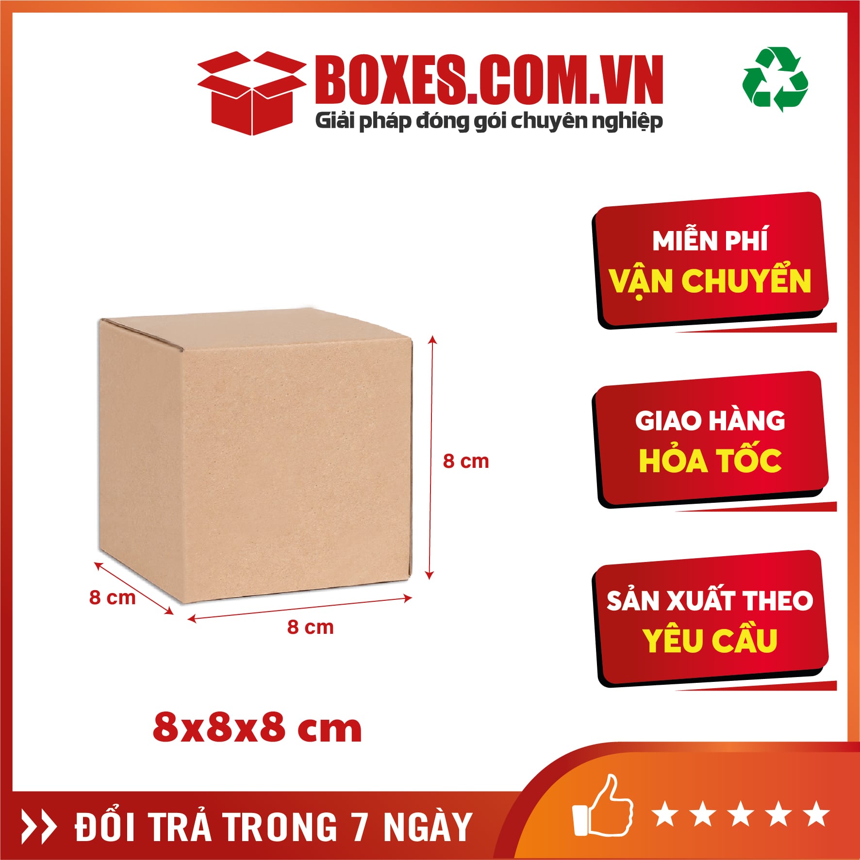 Hộp carton 8x8x8 cm – B01