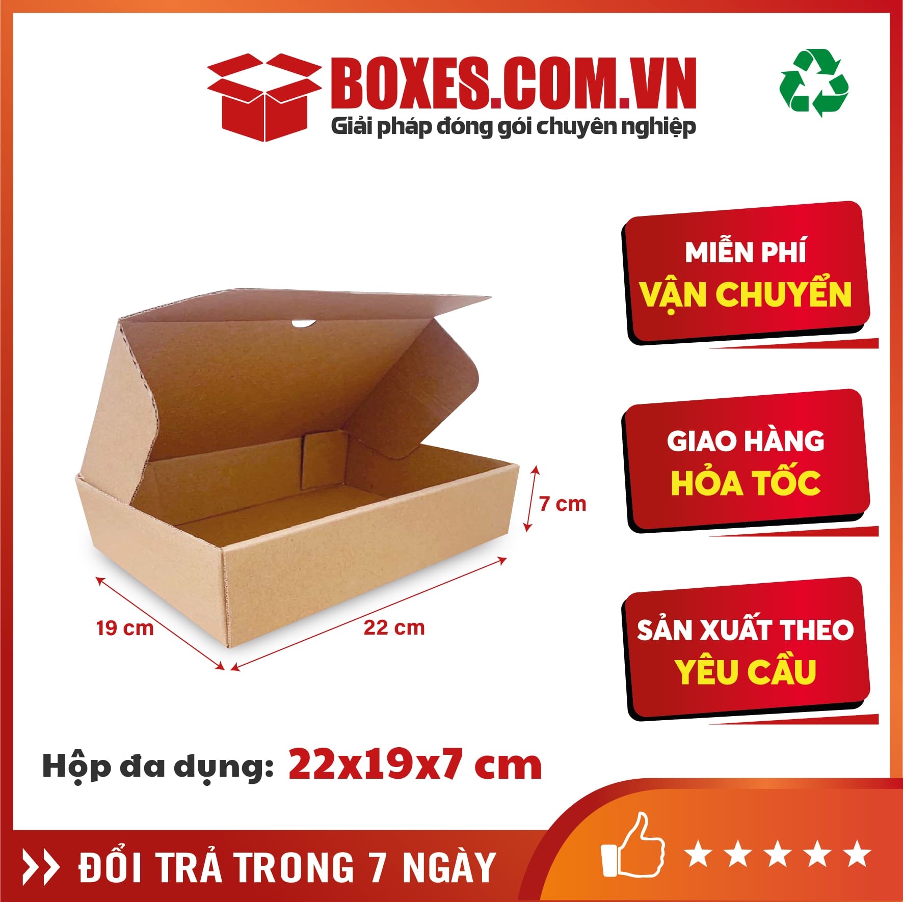 Hộp đa dụng – 22x19x7 cm – D01