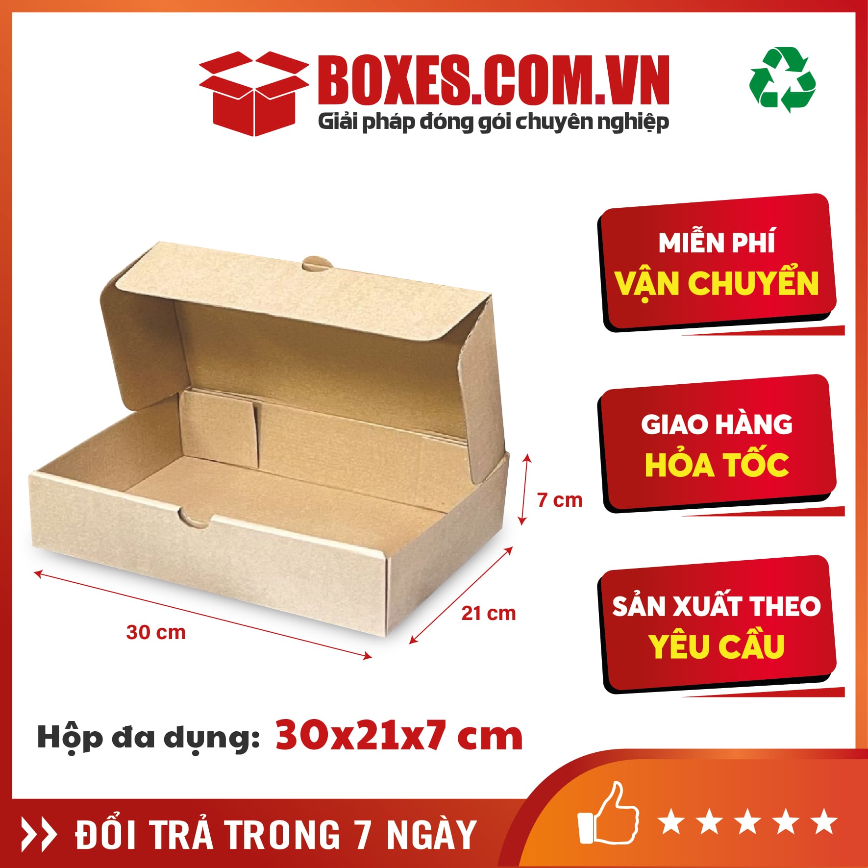 Hộp đa dụng 30x21x7 cm – D06