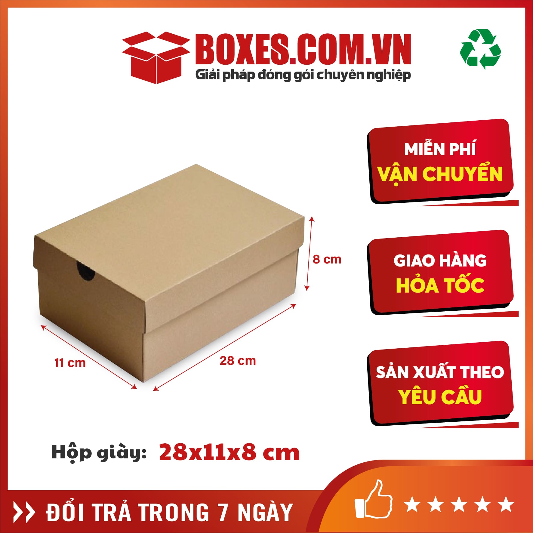 Hộp đựng giày 28x11x8 cm – G01