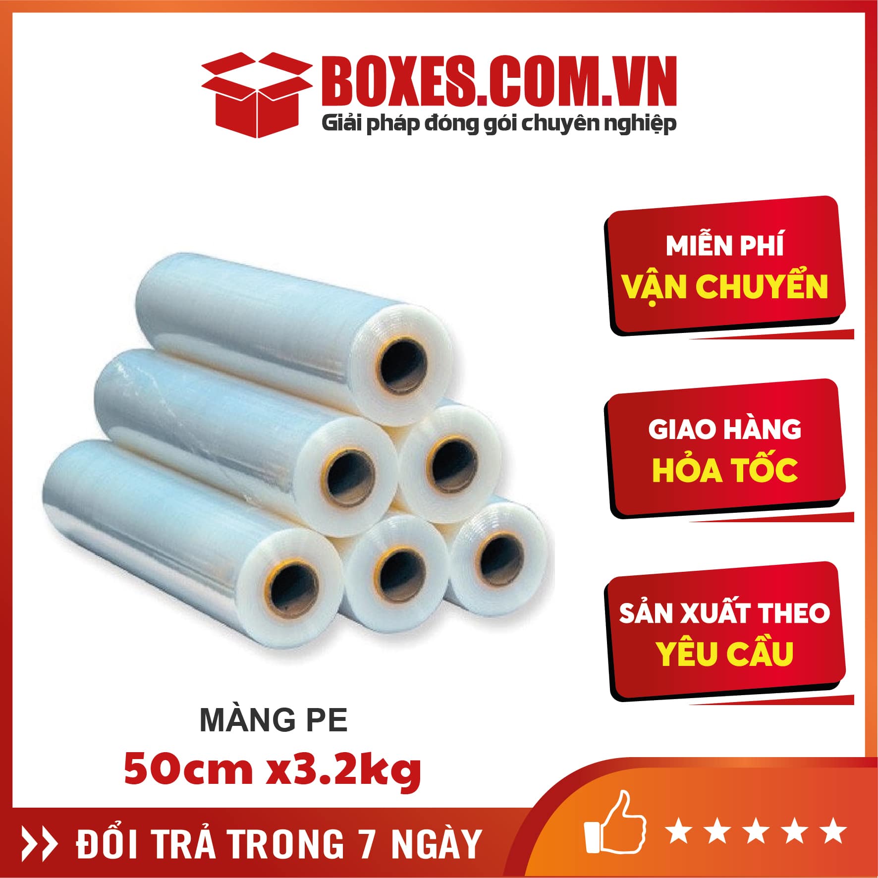 Màng PE 50cmx3,2kg- PE3.2