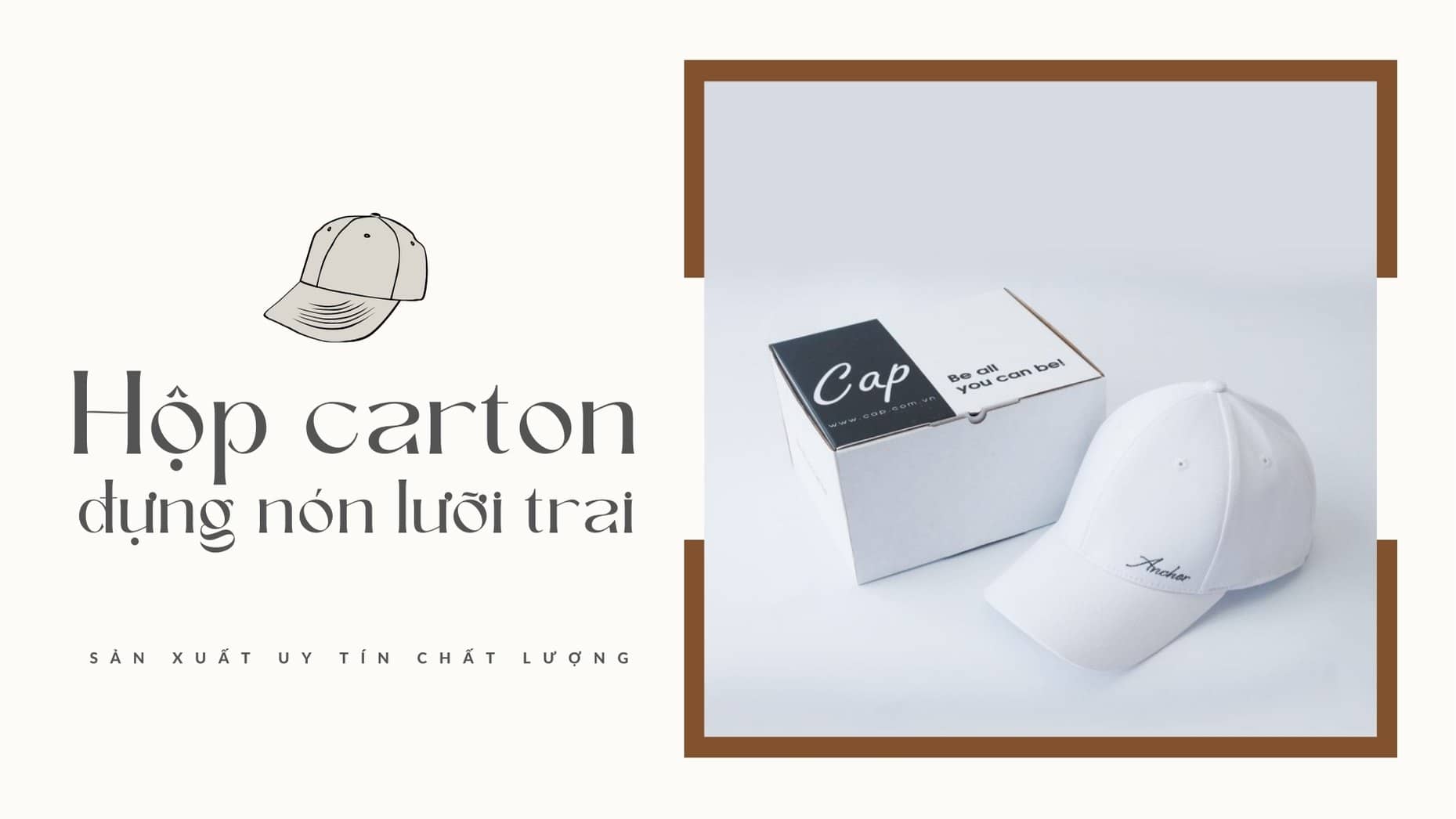 hộp carton đựng nón lưỡi trai