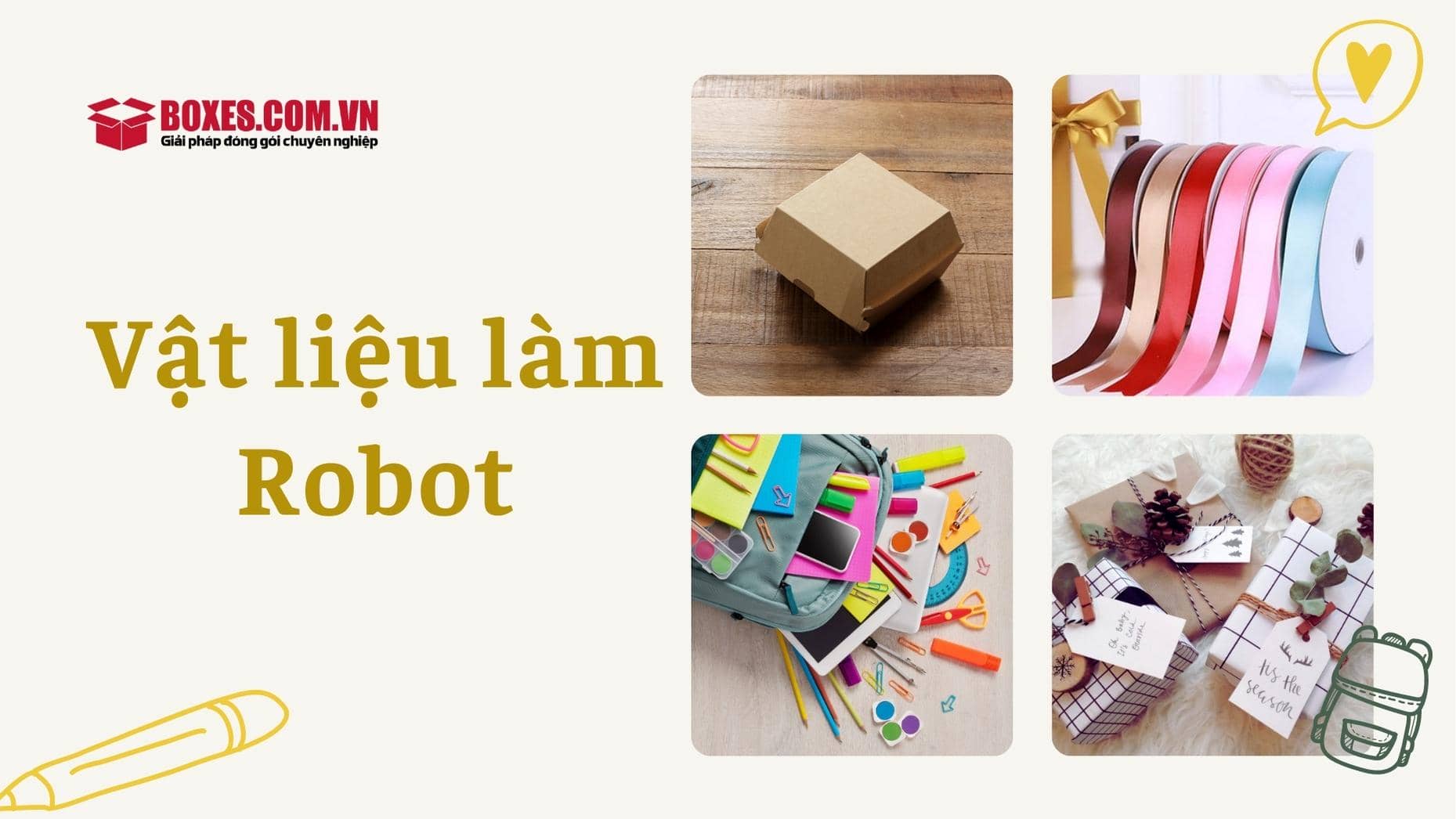 Vật liệu làm robot bằng thùng giấy