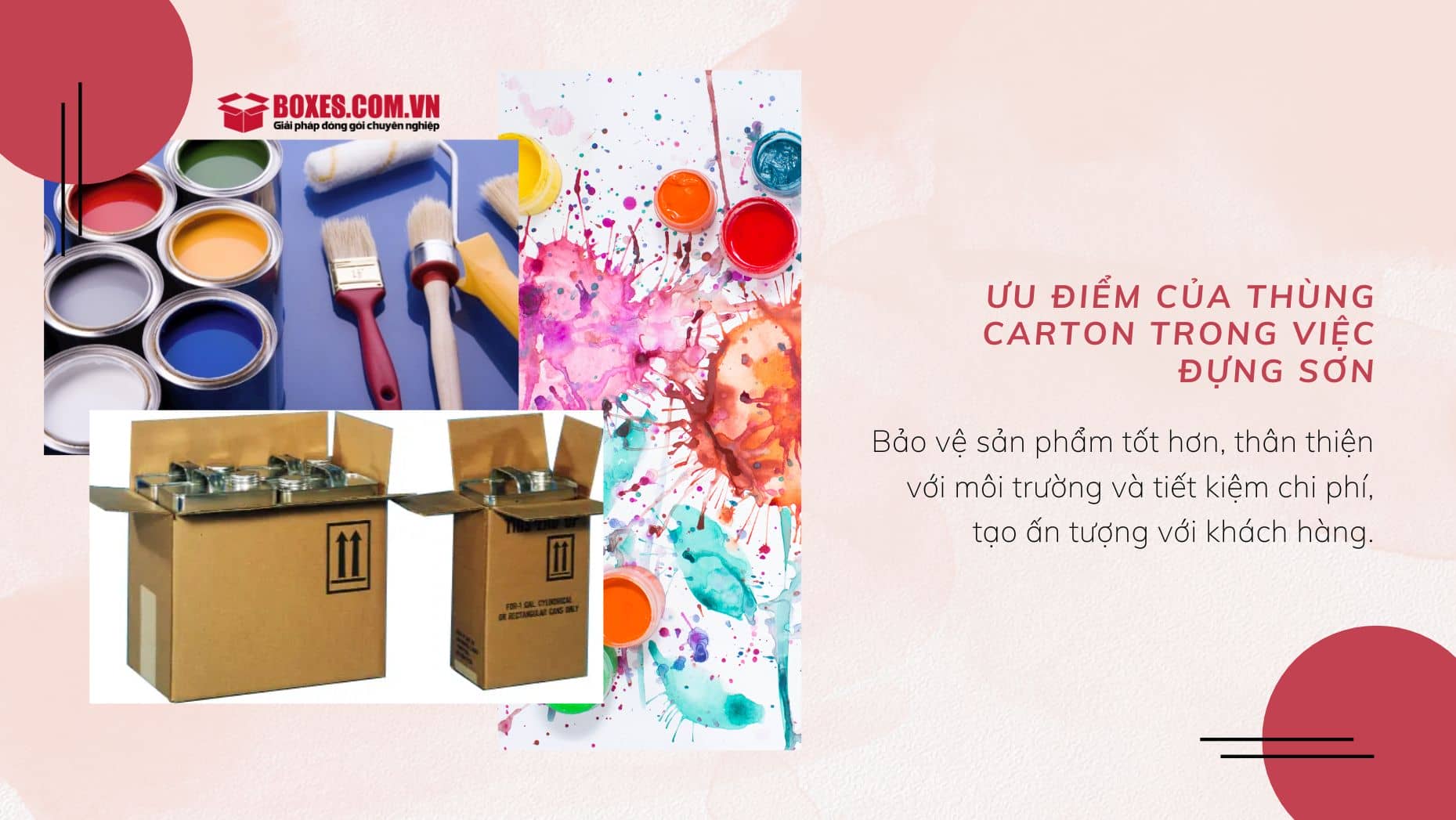 Ưu điểm của thùng carton trong việc đựng sơn