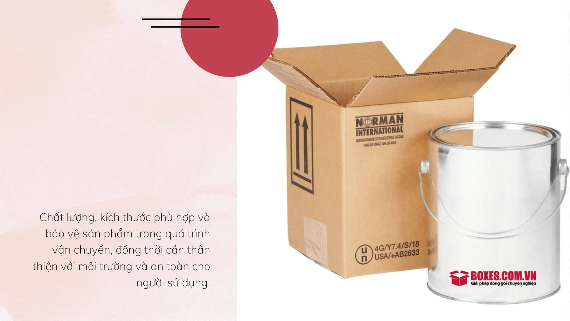 Yêu cầu về thùng carton đựng sơn