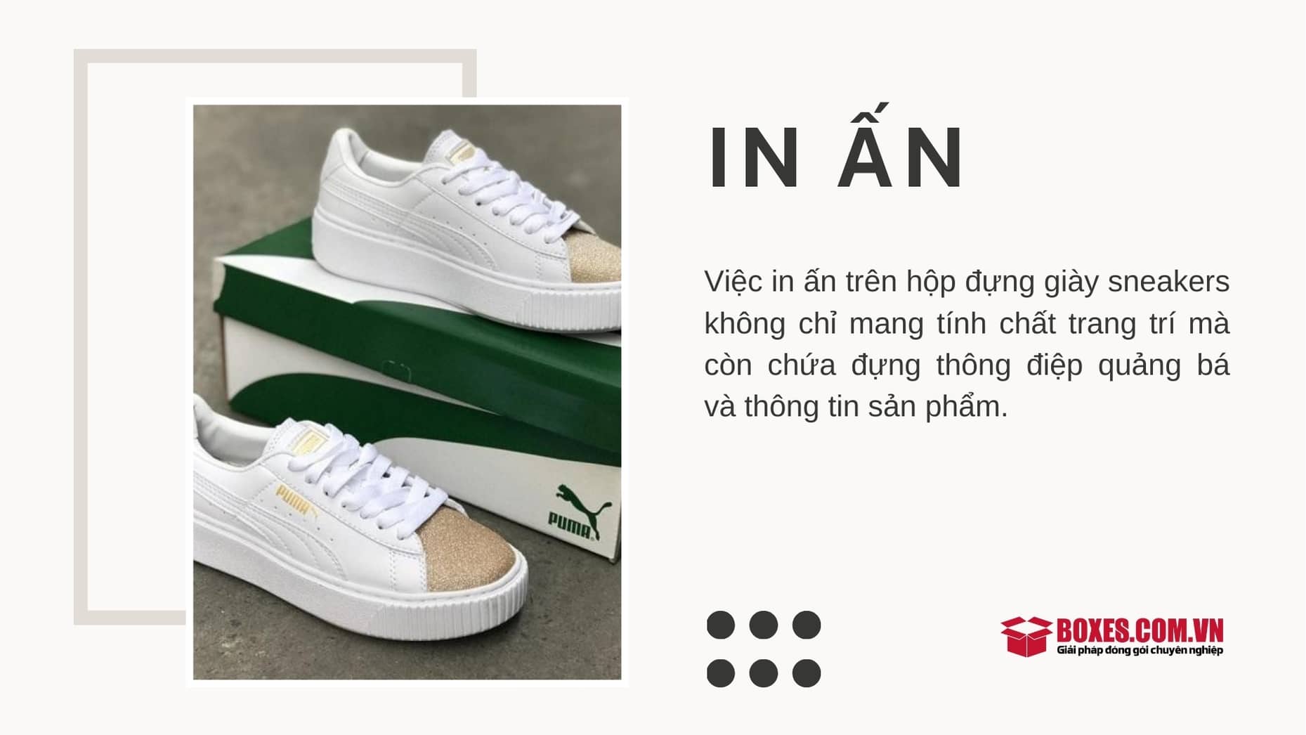 Chất lượng in ấn của hộp đựng giày sneakers