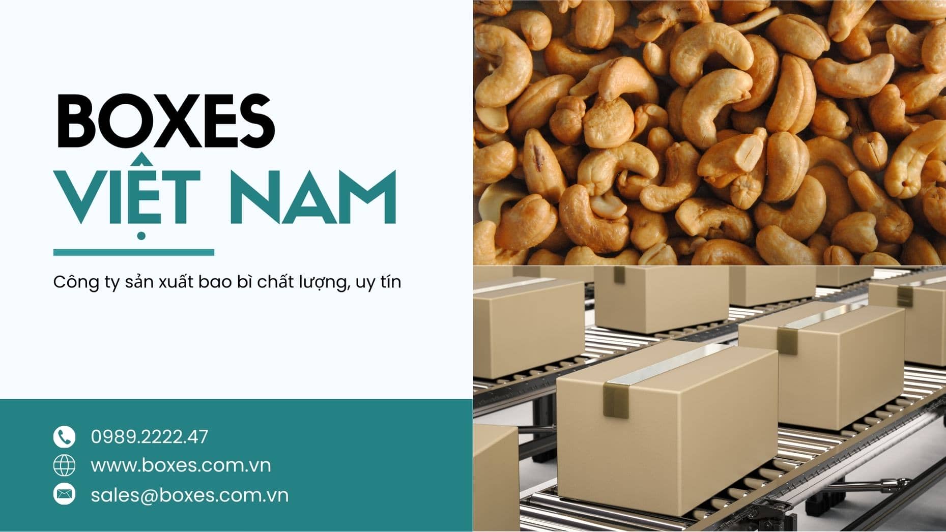 Boxes Việt Nam cung cấp thùng carton đựng hạt điều chất lượng