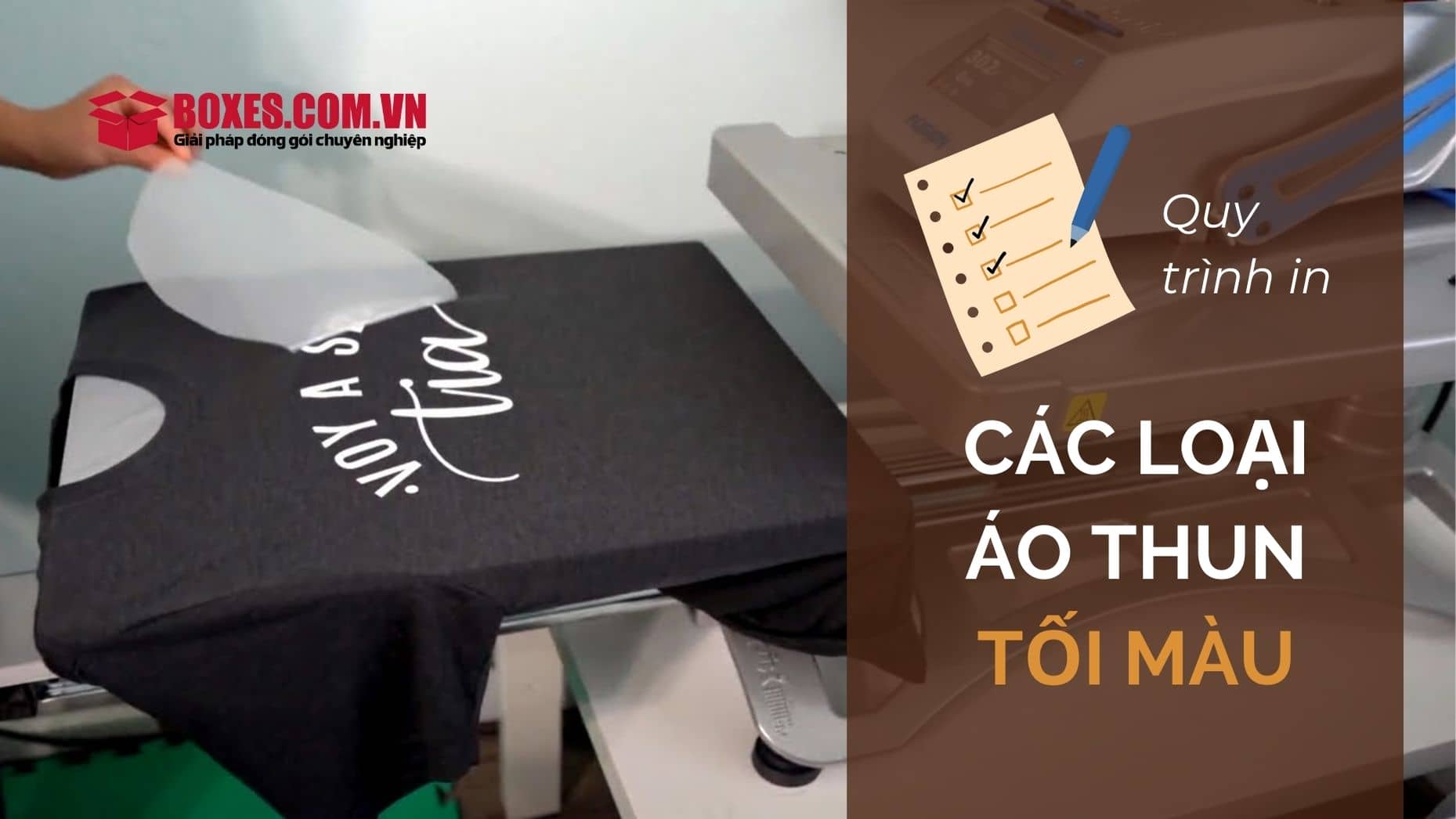 Các bước áp dụng in chuyển nhiệt đối với áo thun tối màu