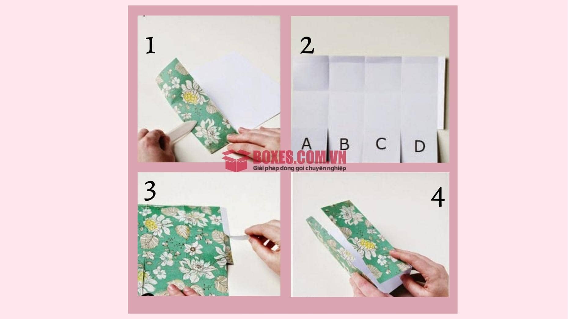 Hướng dẫn cách gấp hộp giấy đựng kẹo hình hộp quà