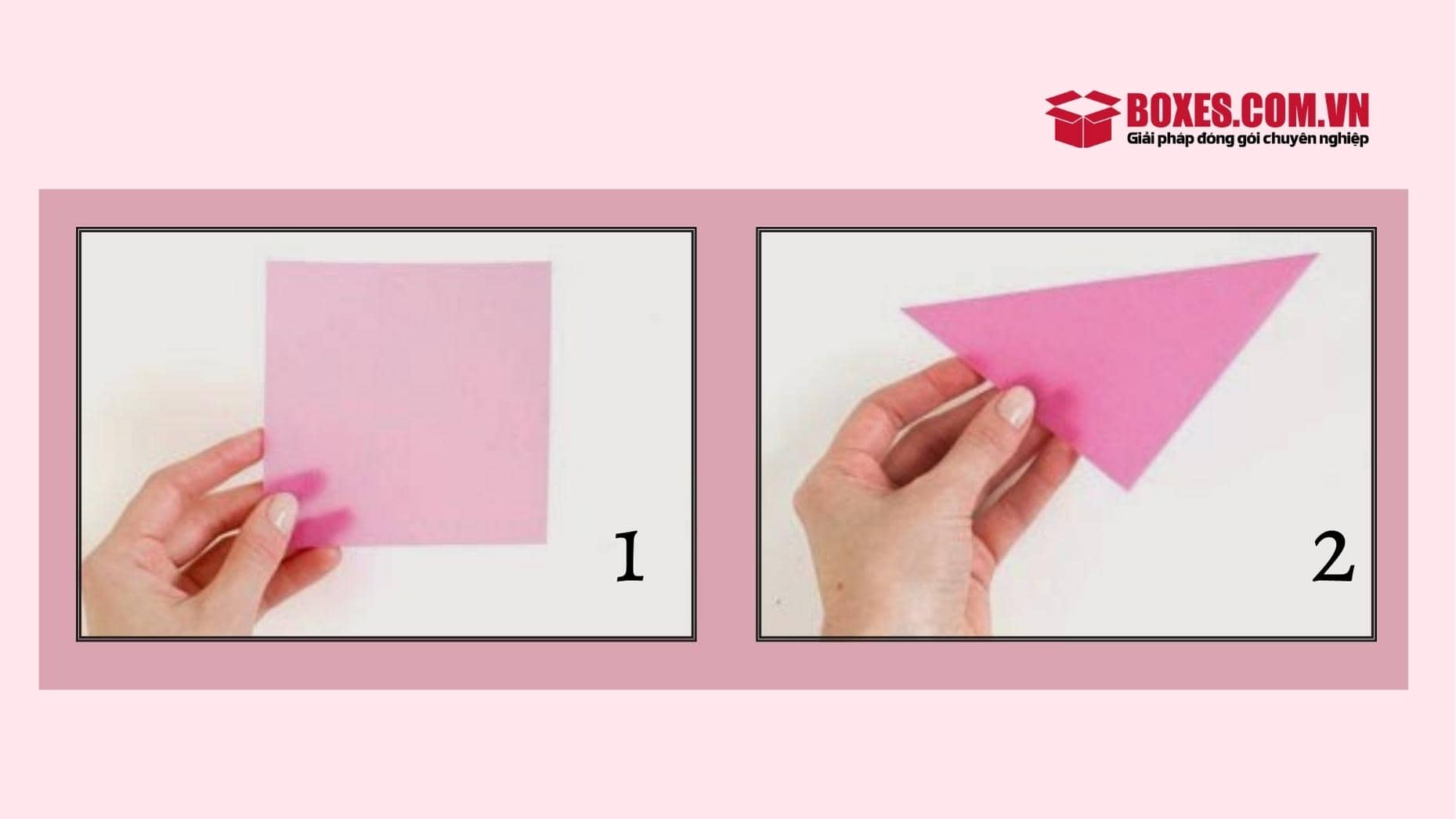 Hướng dẫn cách gấp hộp giấy đựng kẹo hình tam giác