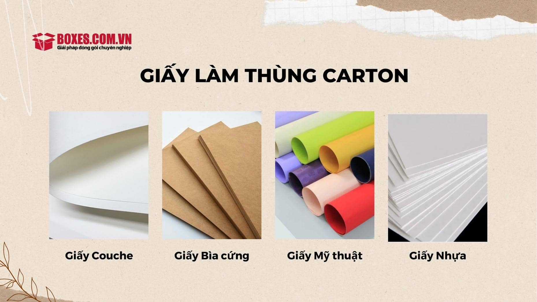Các loại giấy làm thùng carton