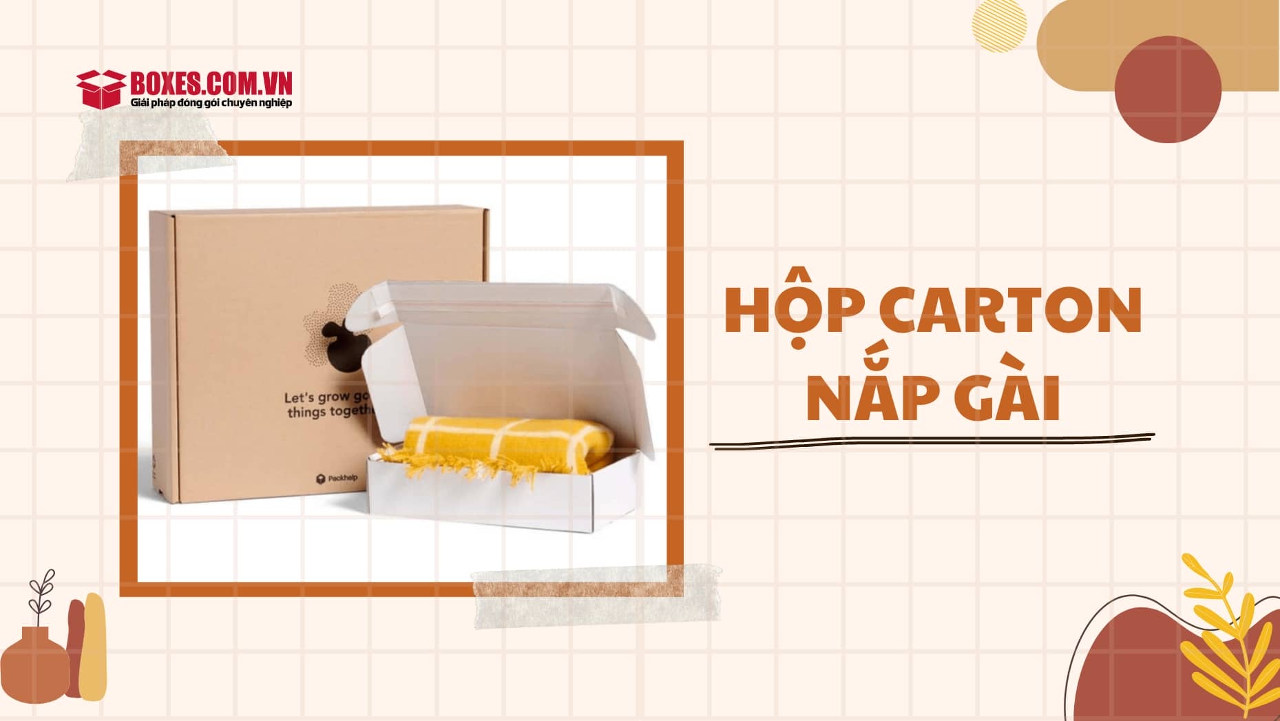 Hộp carton nắp gài tự làm