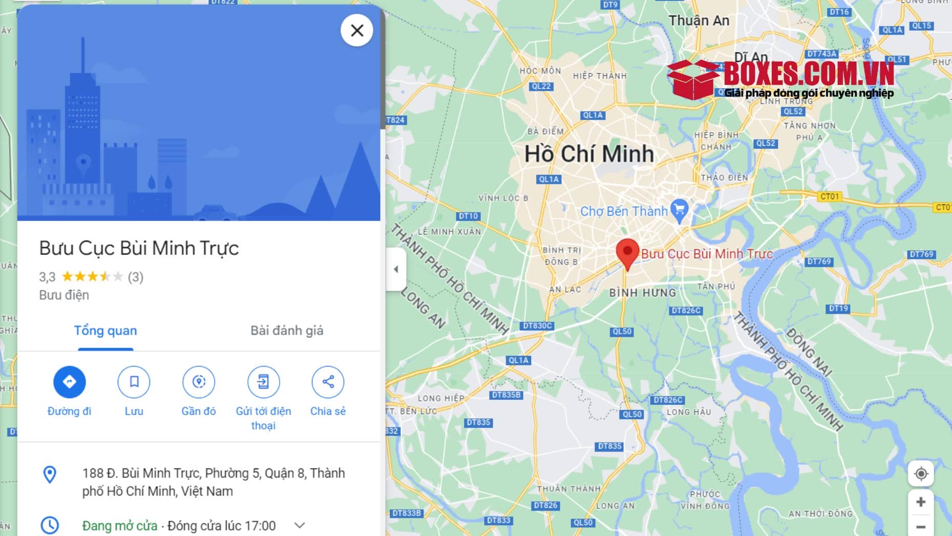Google map Bưu cục cấp 3 Bùi Minh Trực