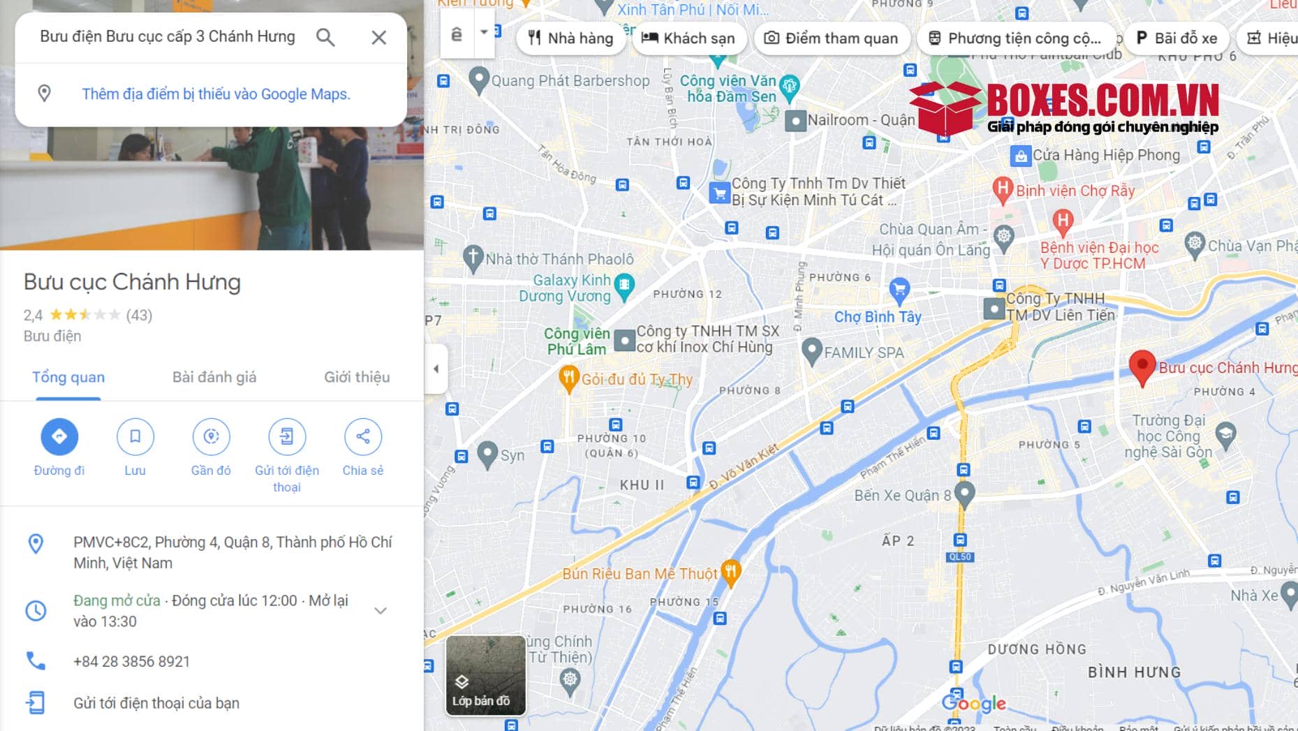 Google map Bưu điện Bưu cục cấp 3 Chánh Hưng