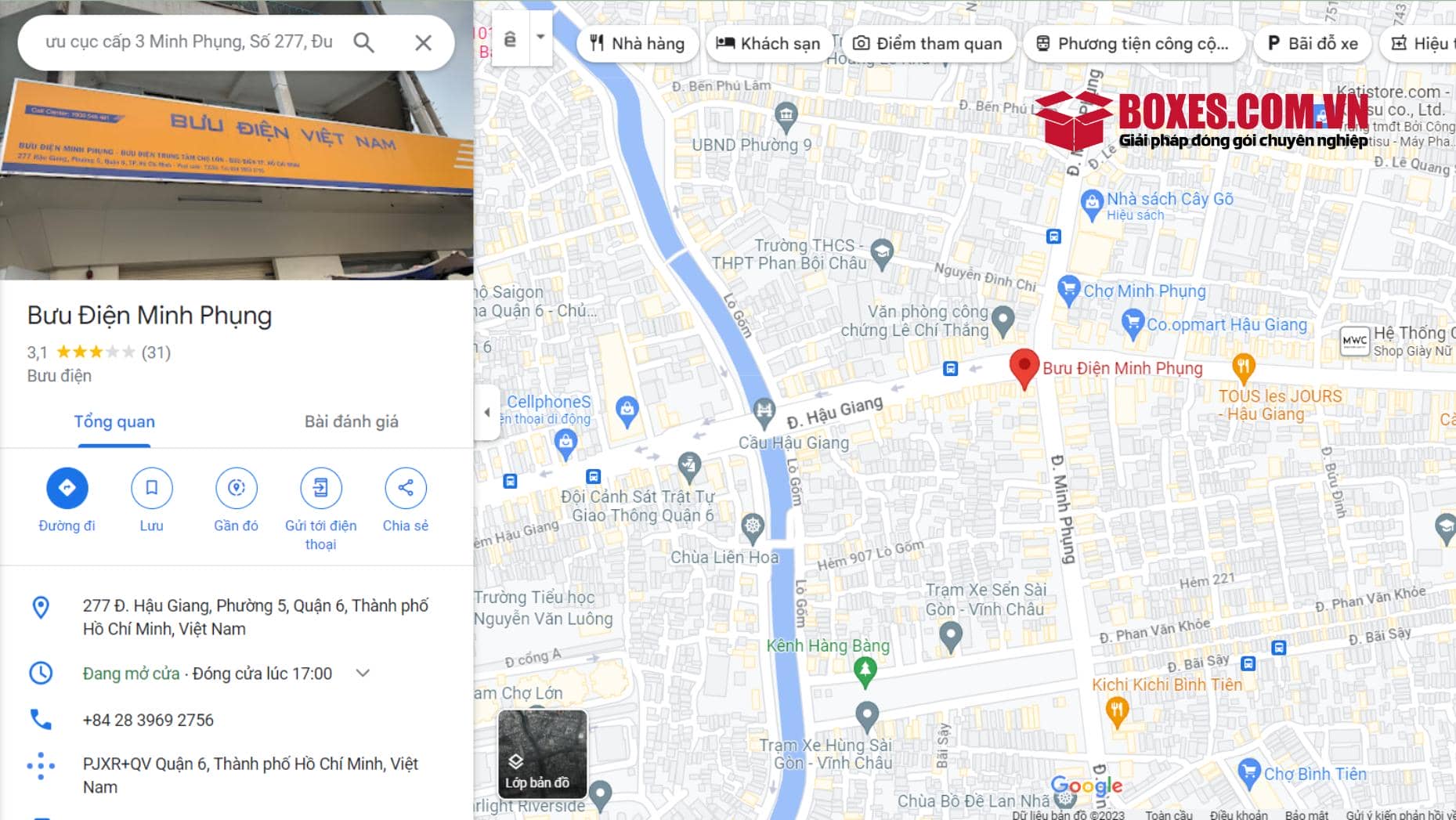Google map Bưu điện Minh Phụng