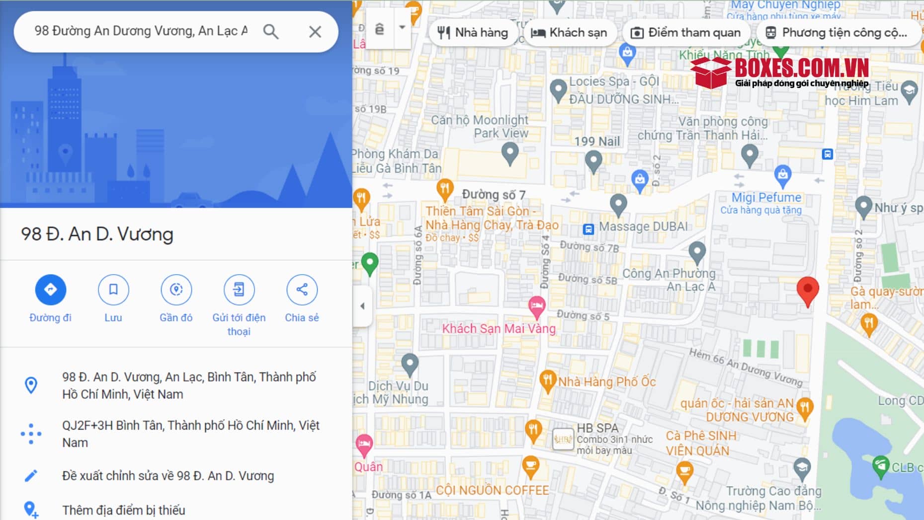 Google map Bưu điện Mũi Tàu