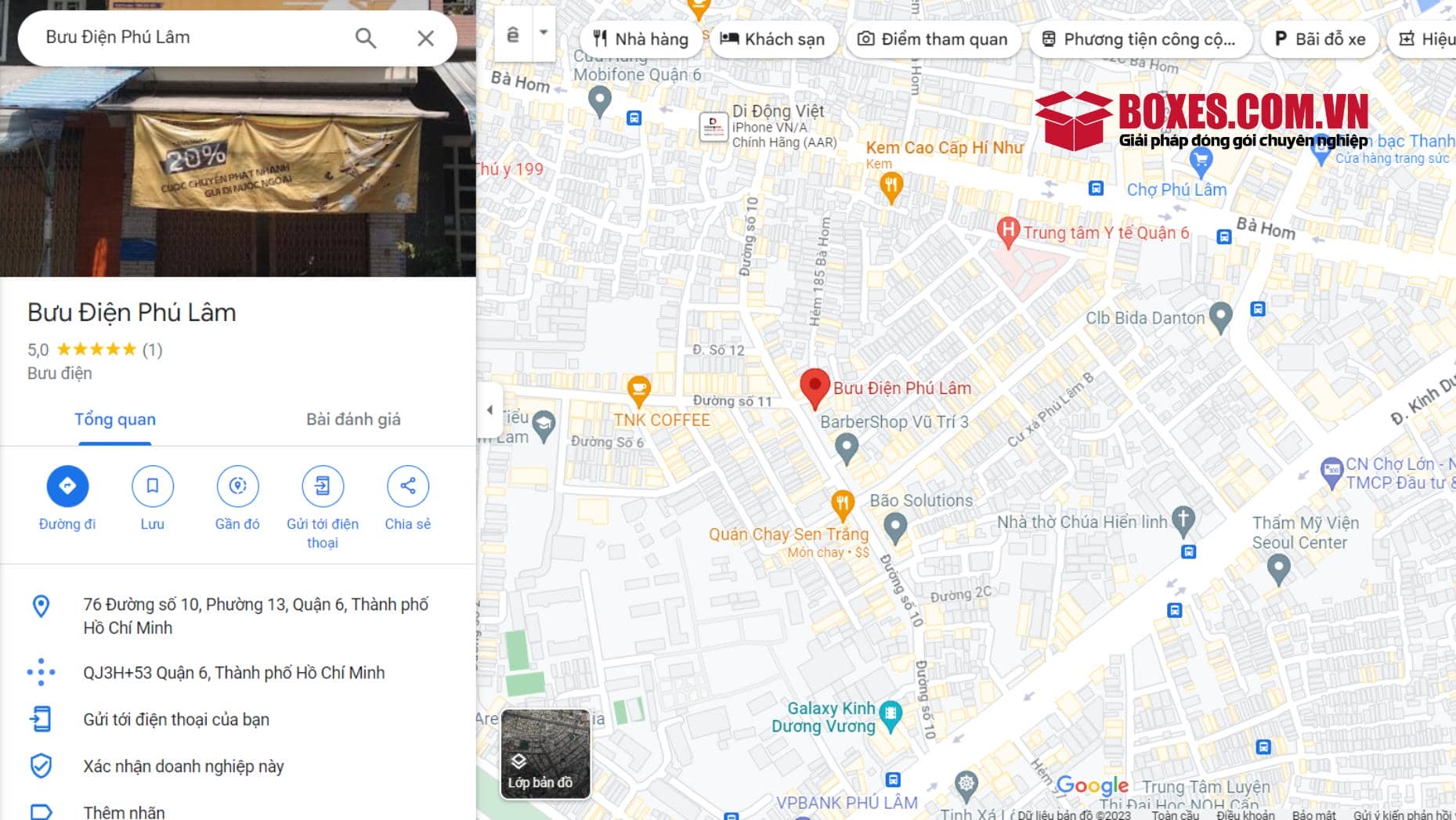 Google map Bưu điện Phú Lâm