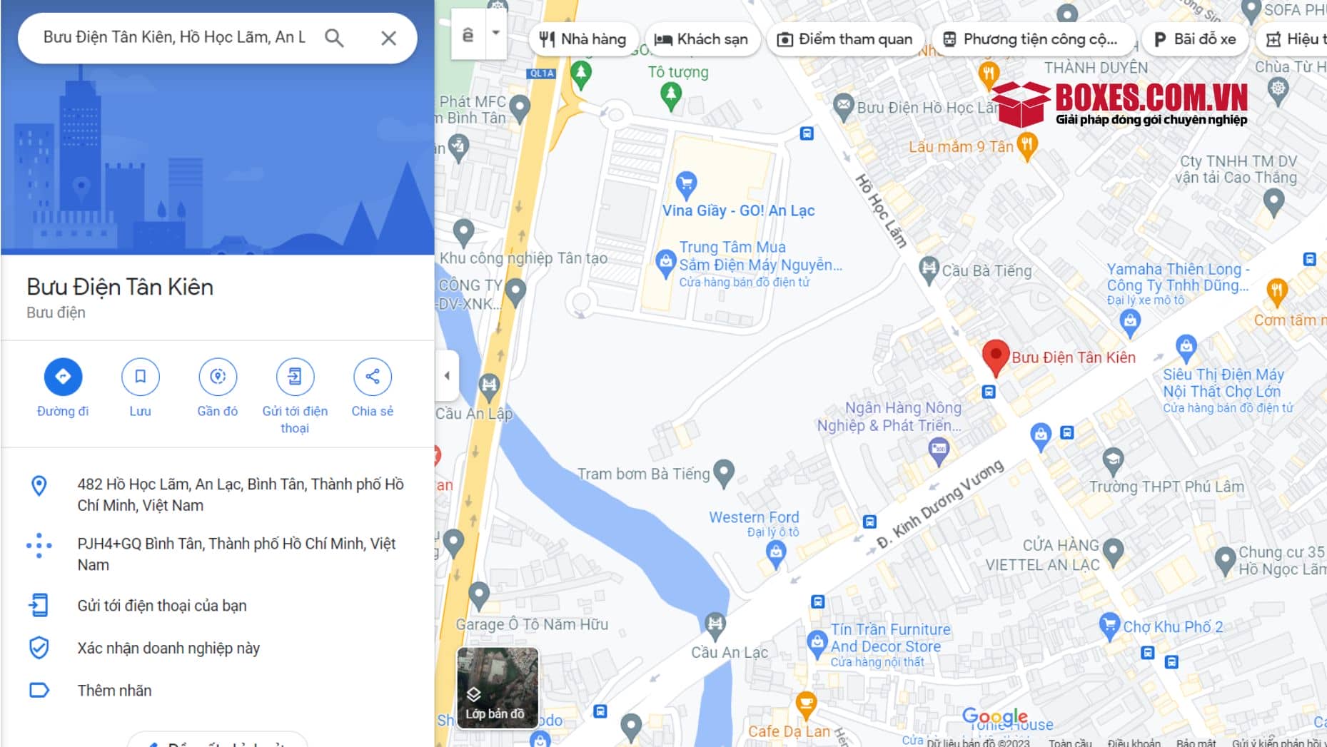 Google map Bưu điện Tân Kiên