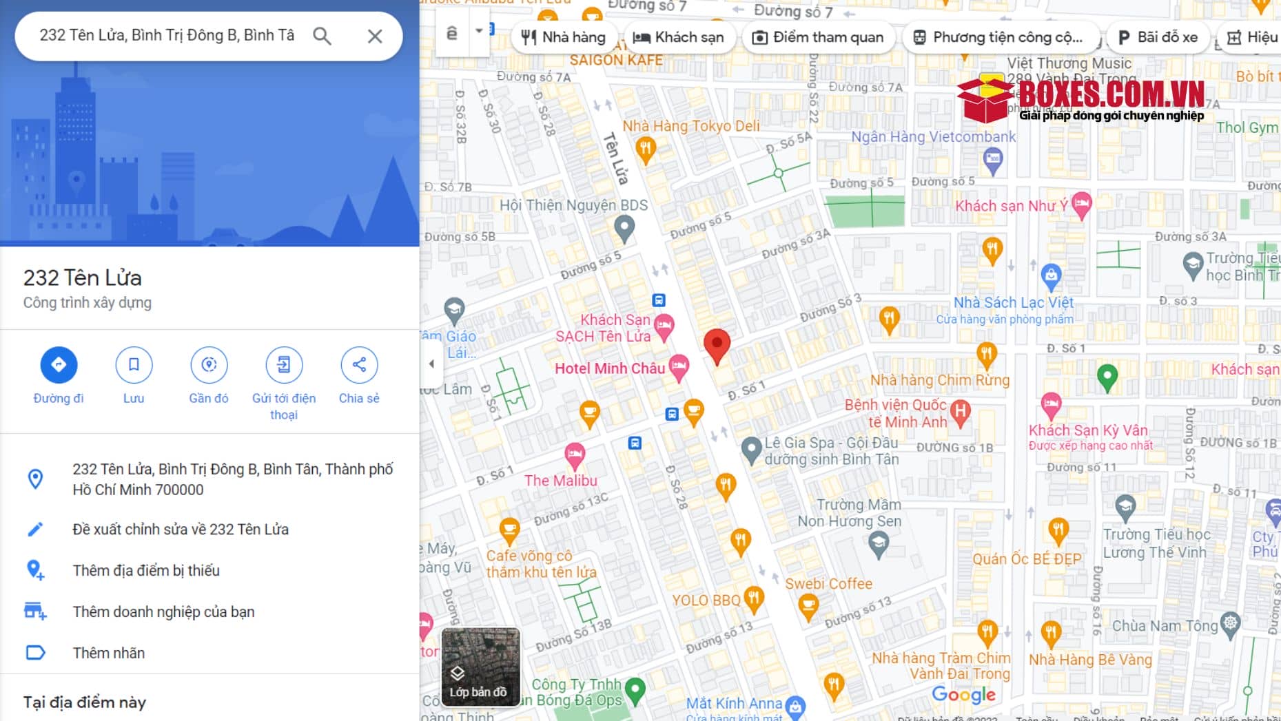 Google map Bưu điện cấp 3 Tên Lửa
