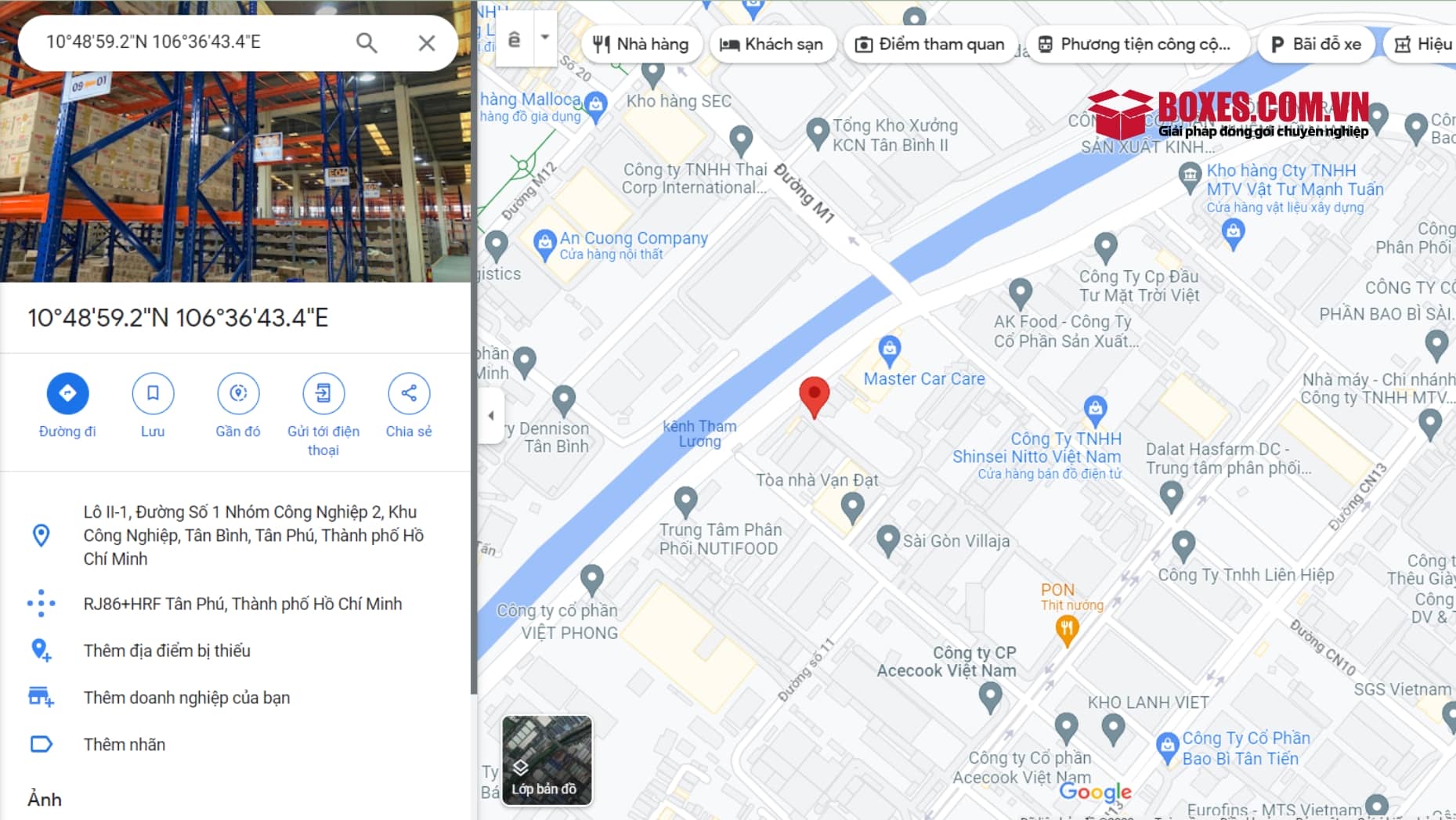 Google map Bưu điện TMĐT Tân Bình
