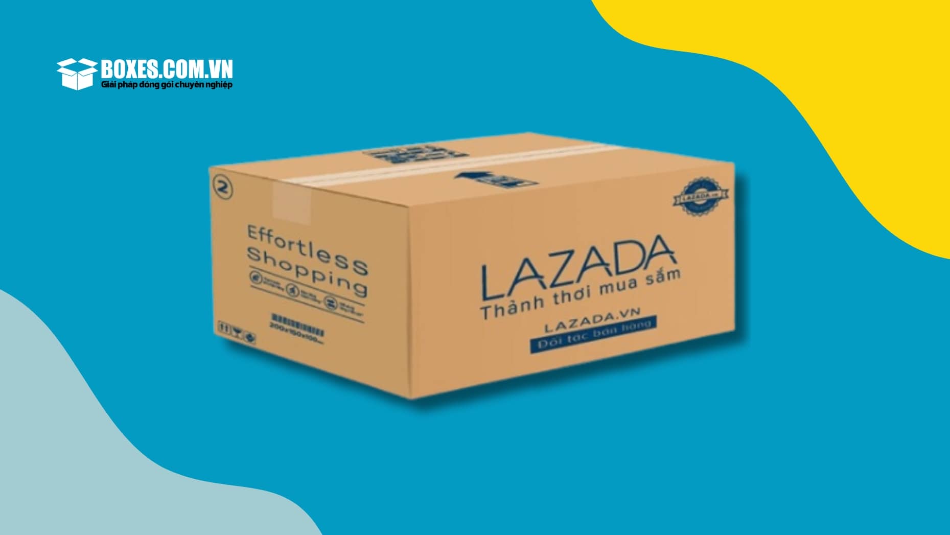 Hộp carton ship cod Lazada
