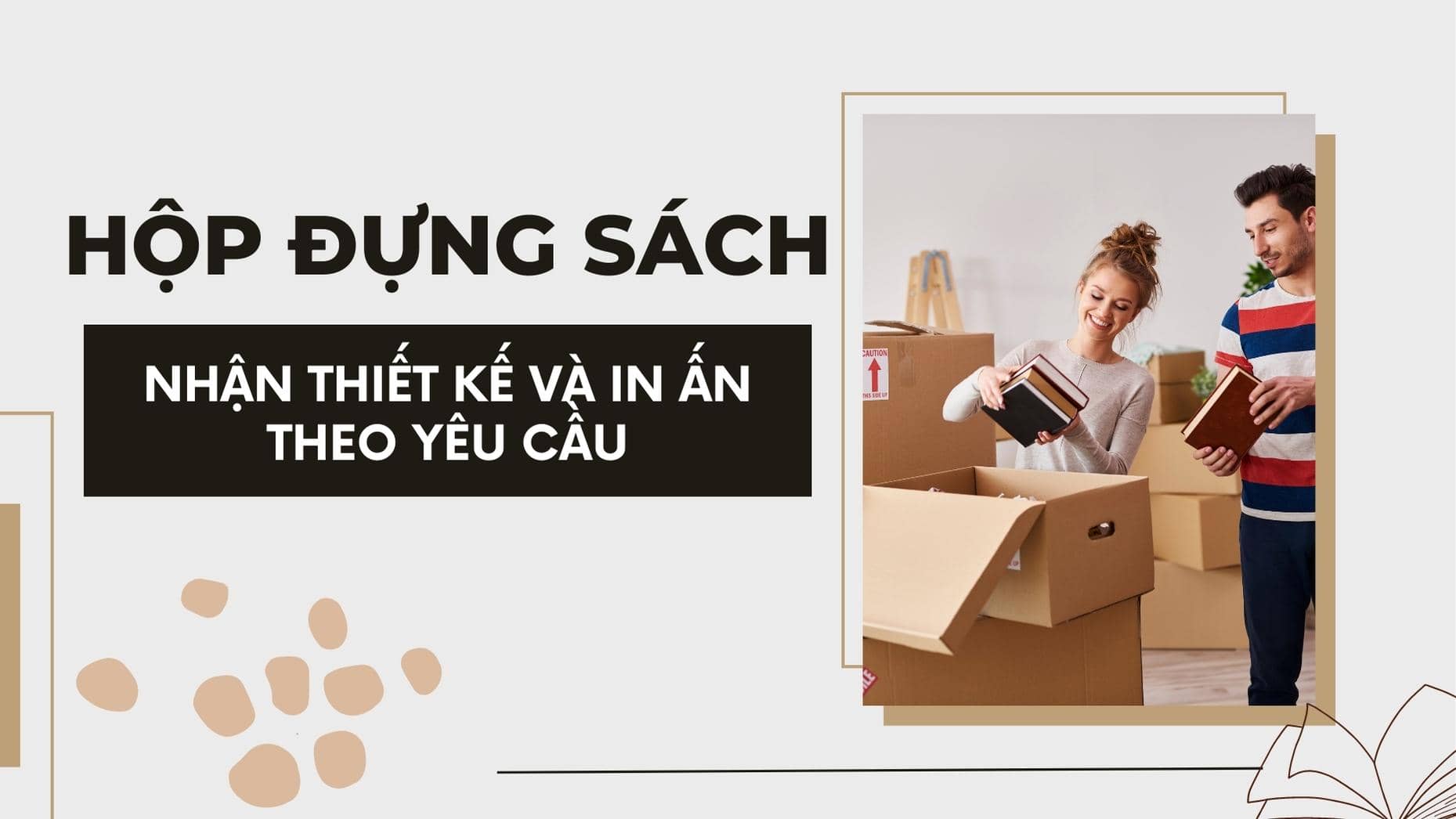 Hộp carton đựng sách: Nhận thiết kế hộp và in ấn theo yêu cầu