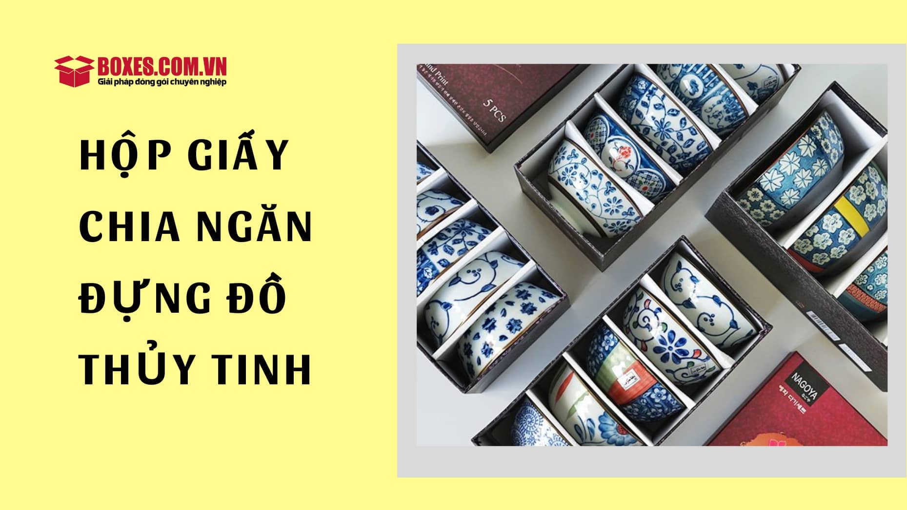 Hộp giấy chia ngăn đựng thủy tinh