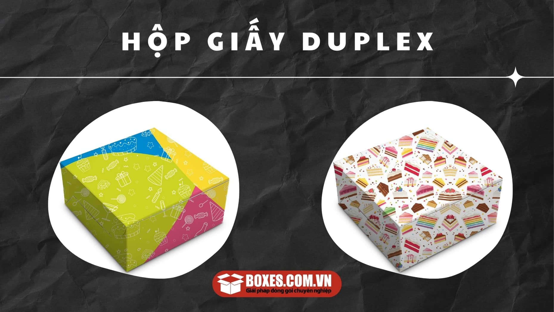 Hộp giấy Duplex dùng để đựng bánh kẹo