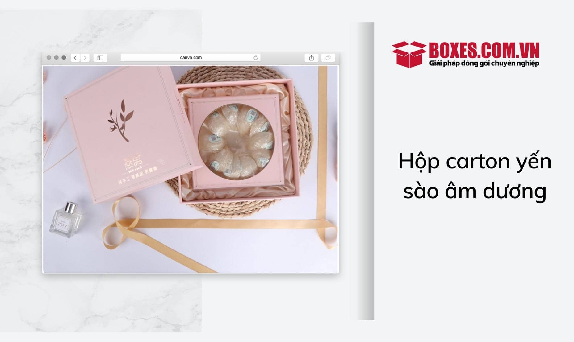 Hộp carton yến sào âm dương
