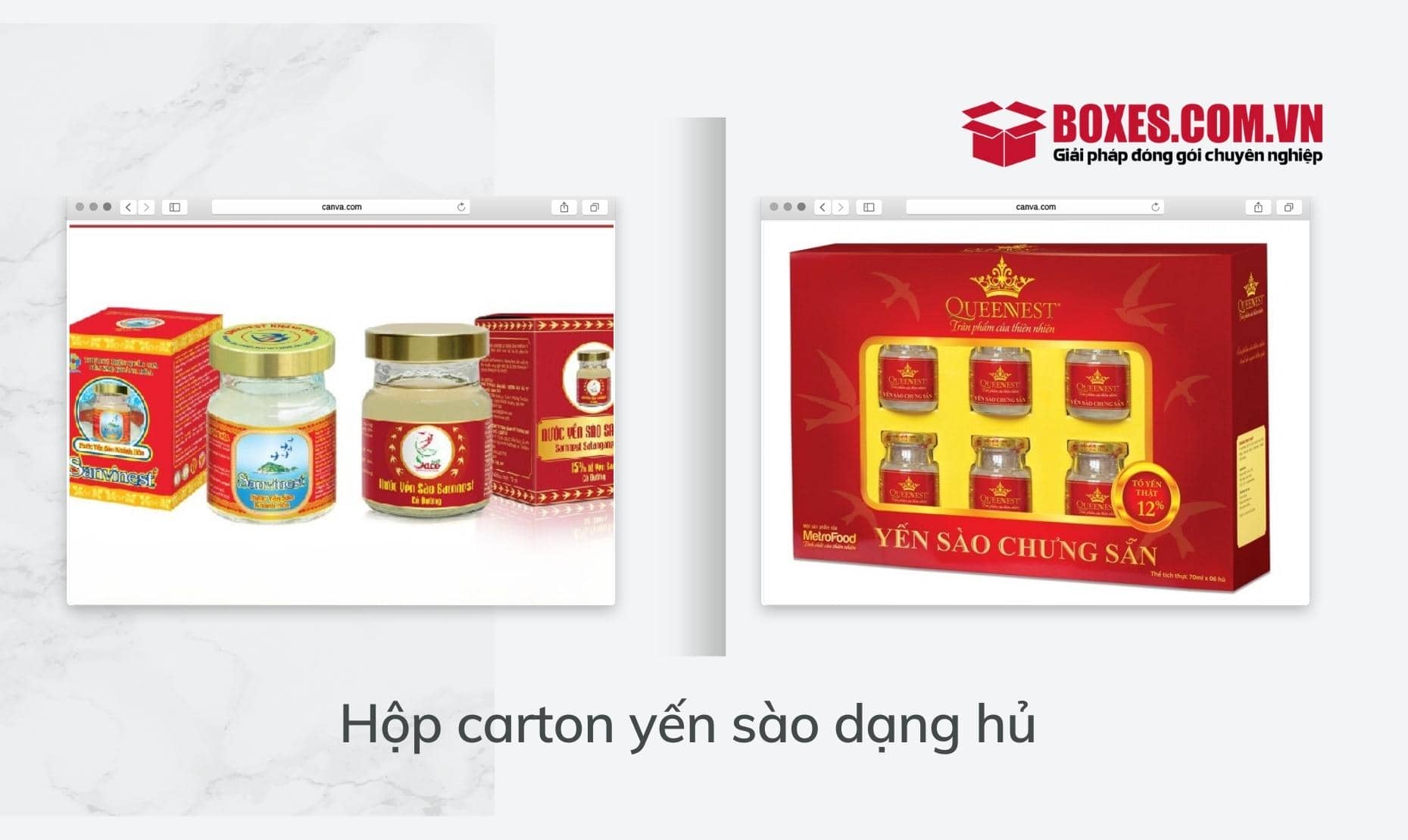 Hộp carton yến sào hủ