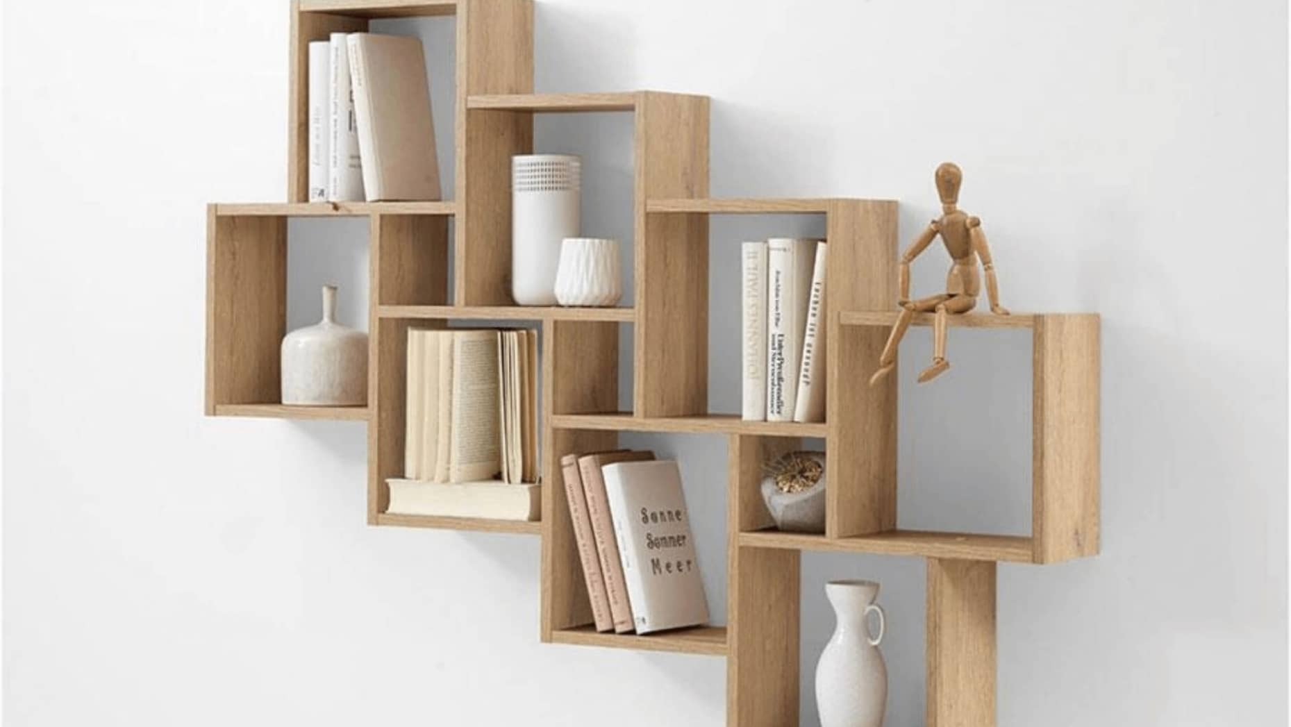 Kệ sách nhiều ô bằng giấy carton