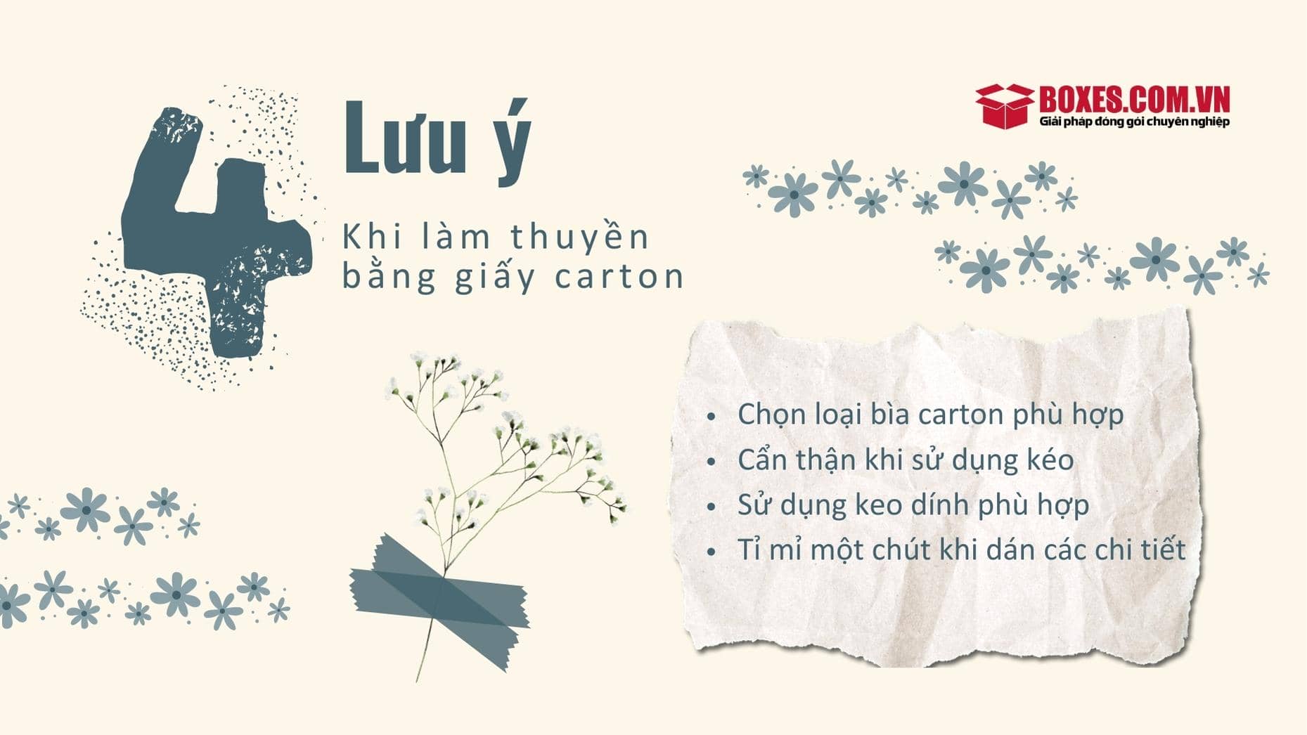 4 điều cần chú ý khi thực hiện cách làm thuyền bằng giấy carton