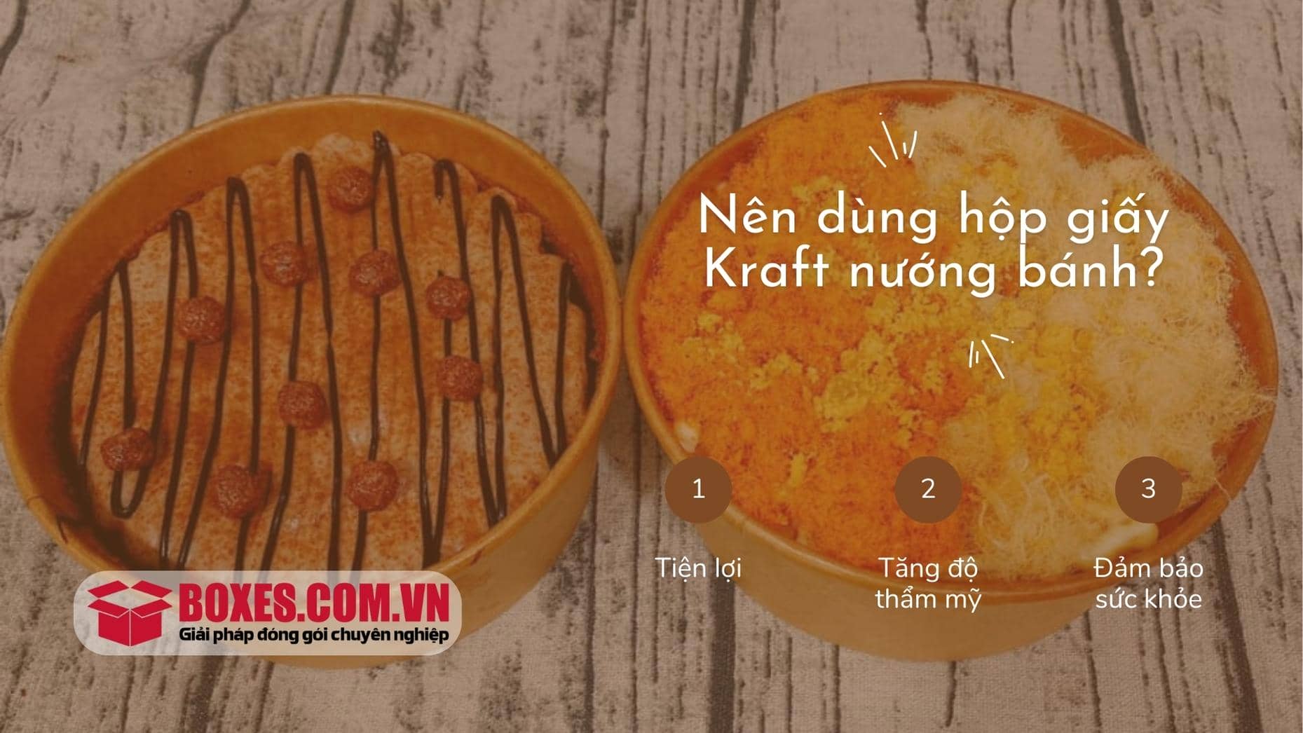 Lý do hộp giấy Kraft thường dùng nướng bánh
