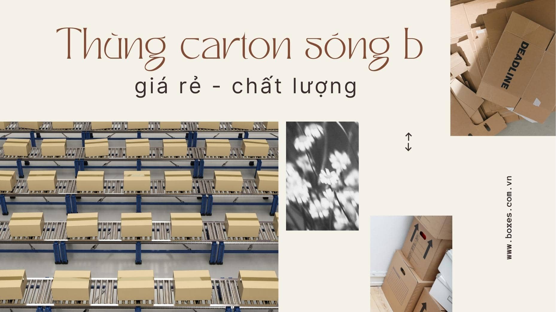 Mua thùng carton sóng B - 3 lớp giá rẻ, chất lượng và uy tín