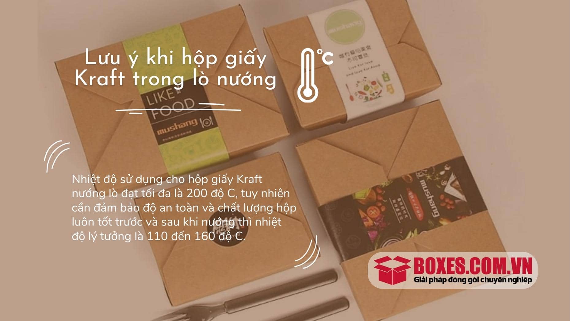 Nhiệt độ nướng của hộp giấy Kraft
