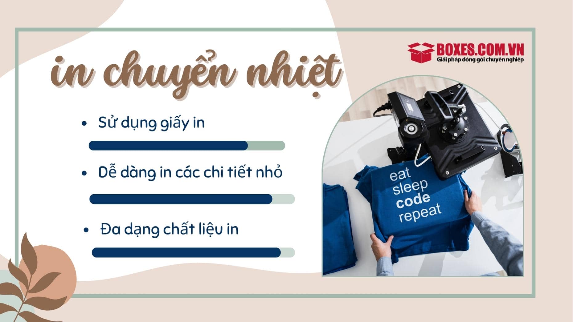 Những ưu điểm mà kỹ thuật in chuyển nhiệt mang lại