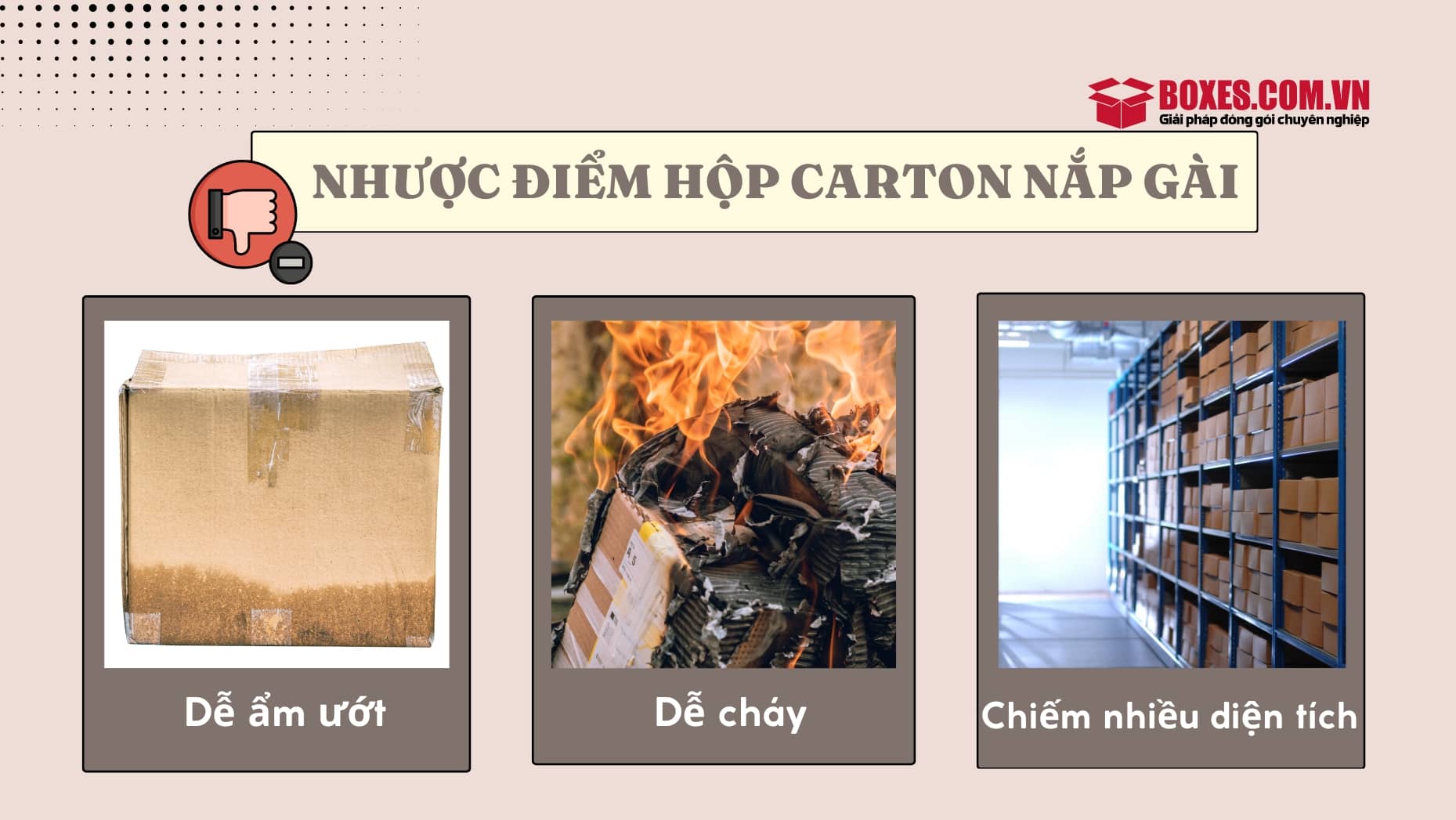 Nhược điểm của hộp carton nắp gài bạn cần lưu ý