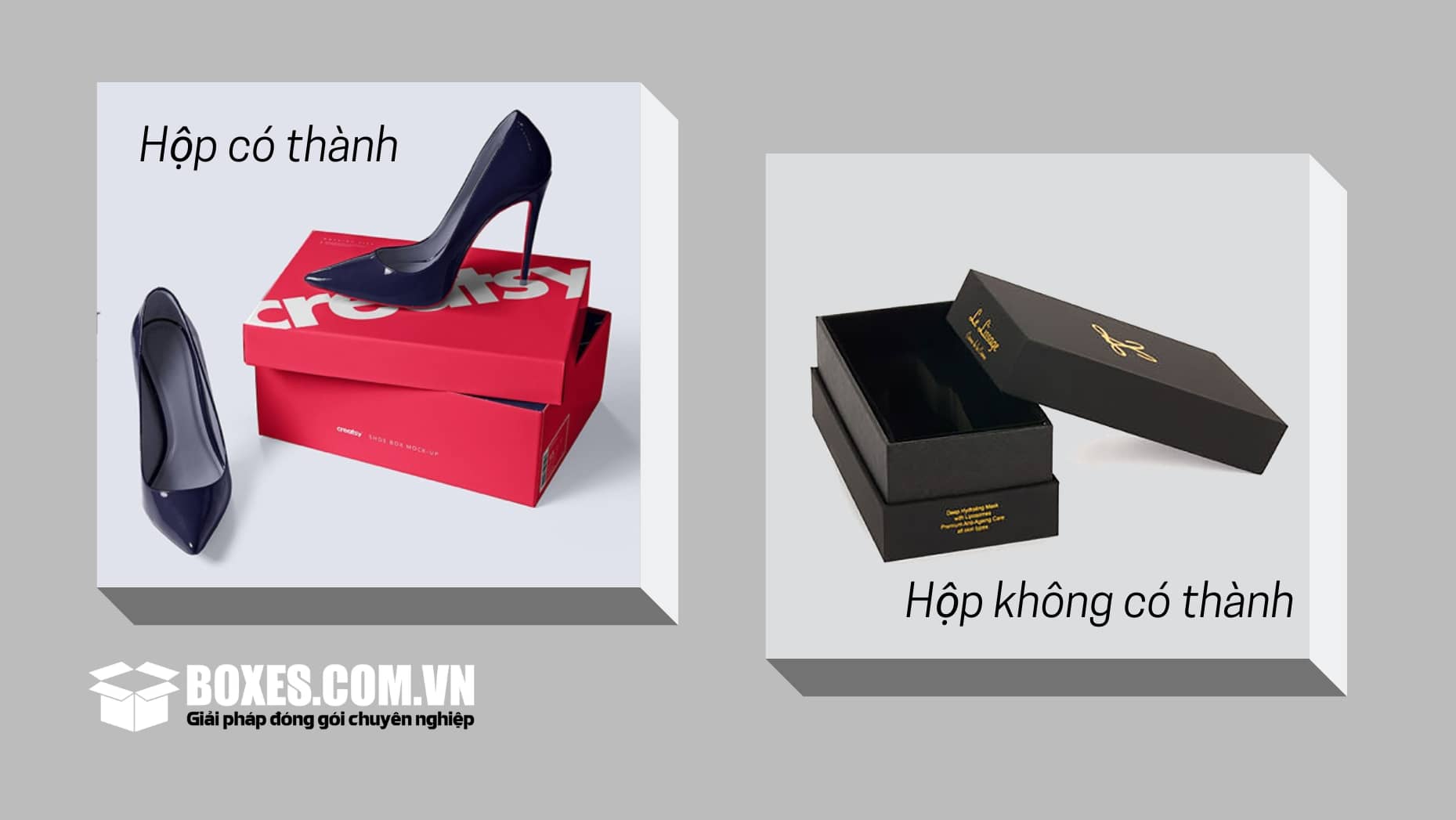 Hộp có thành và hộp không có thành