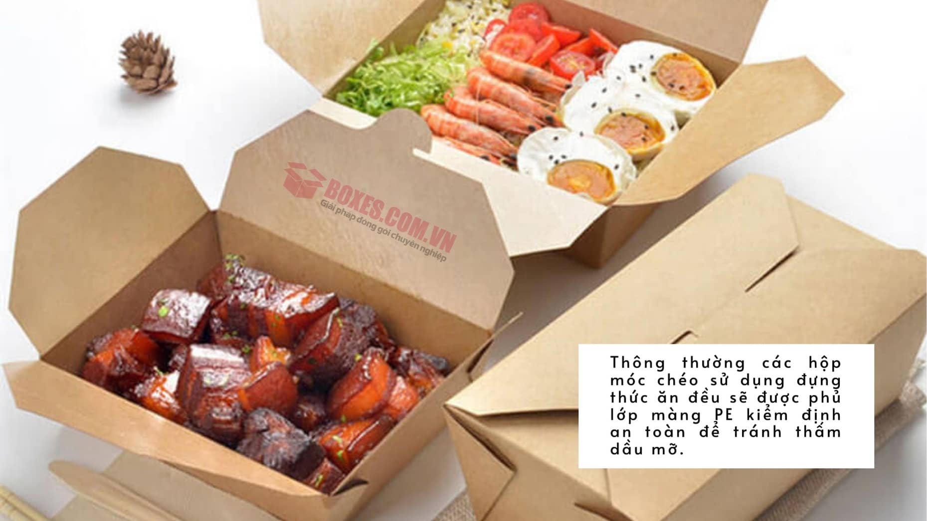 Phủ lớp PE lên hộp carton móc chéo