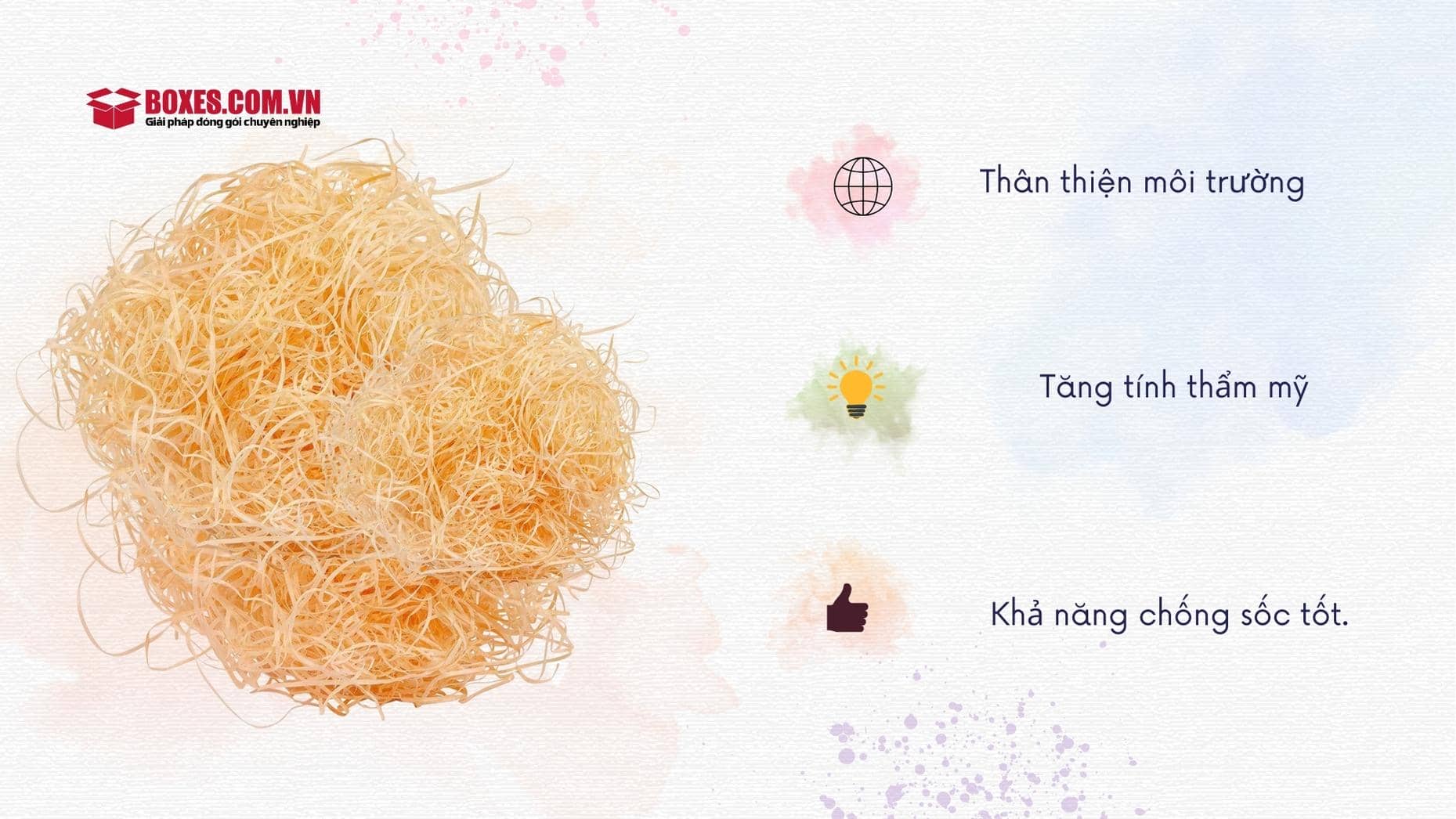 Sợi len gỗ tăng tính thẩm mỹ trong đóng gói