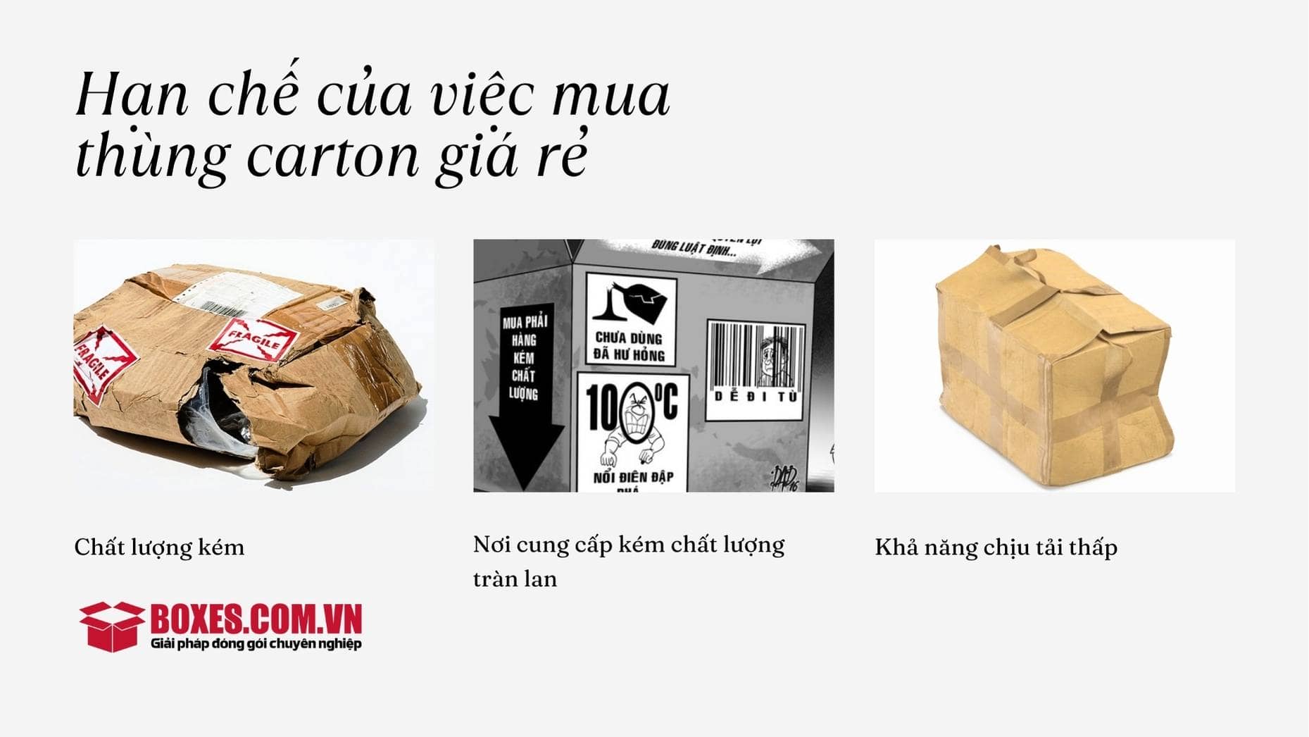 Tác hại của việc mua thùng carton giá rẻ