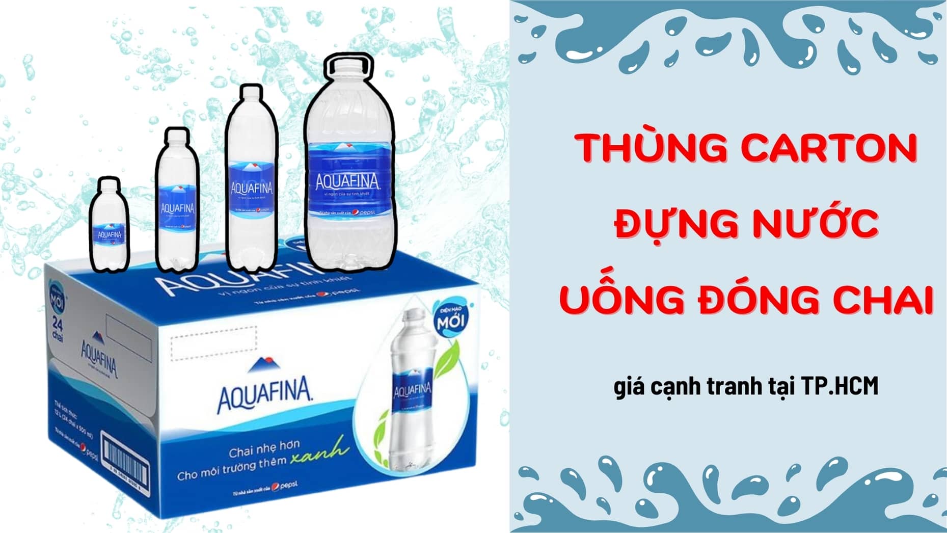 Thùng carton đựng nước uống đóng chai tại TP.HCM giá cạnh tranh