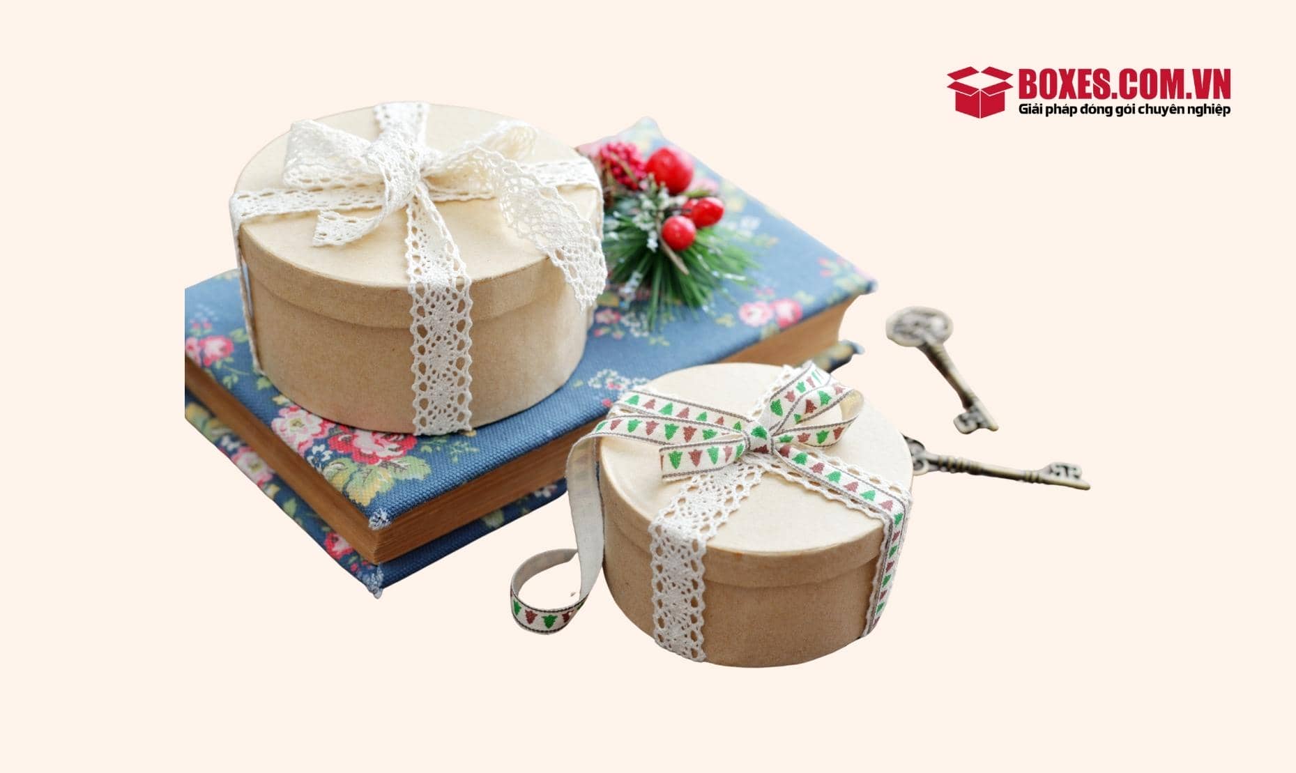 Ứng dụng 4 - Hộp carton tròn đựng quà tặng