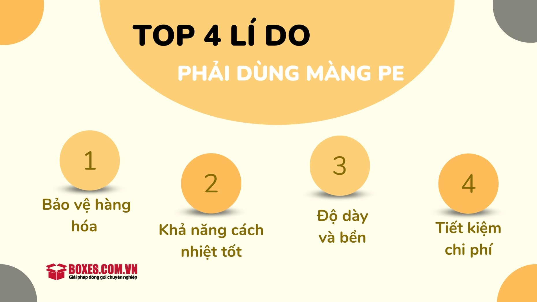 Top 4 lí do phải dùng màng PE trong đóng gói